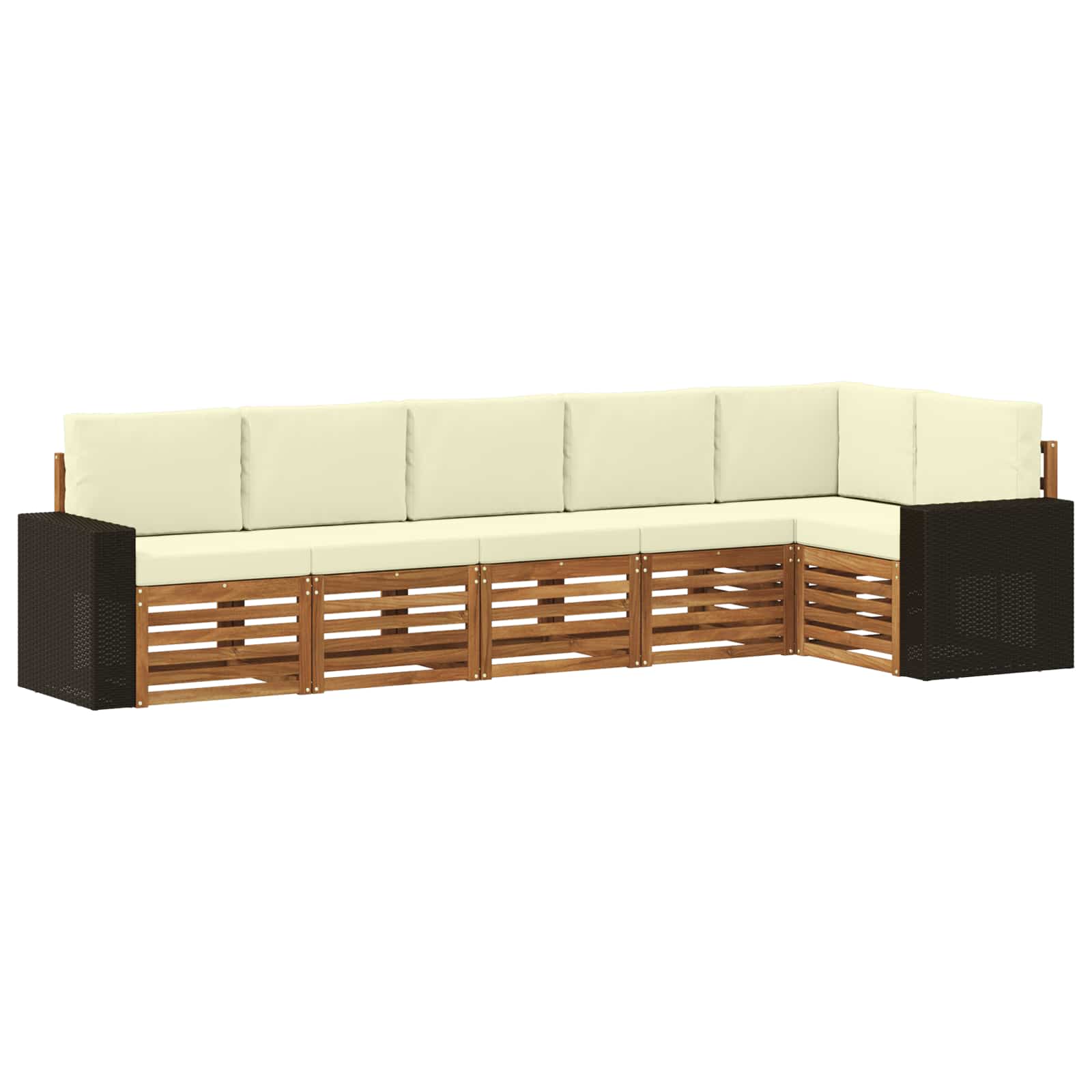vidaXL Sofa-Sets 6 pcs Naturel Massief Acaciahout