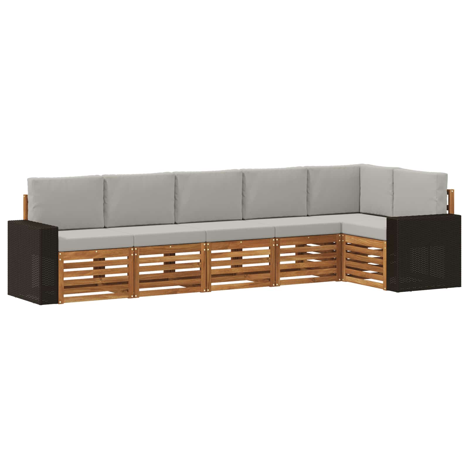 vidaXL Sofa-Sets 6 pcs Naturel Massief Acaciahout