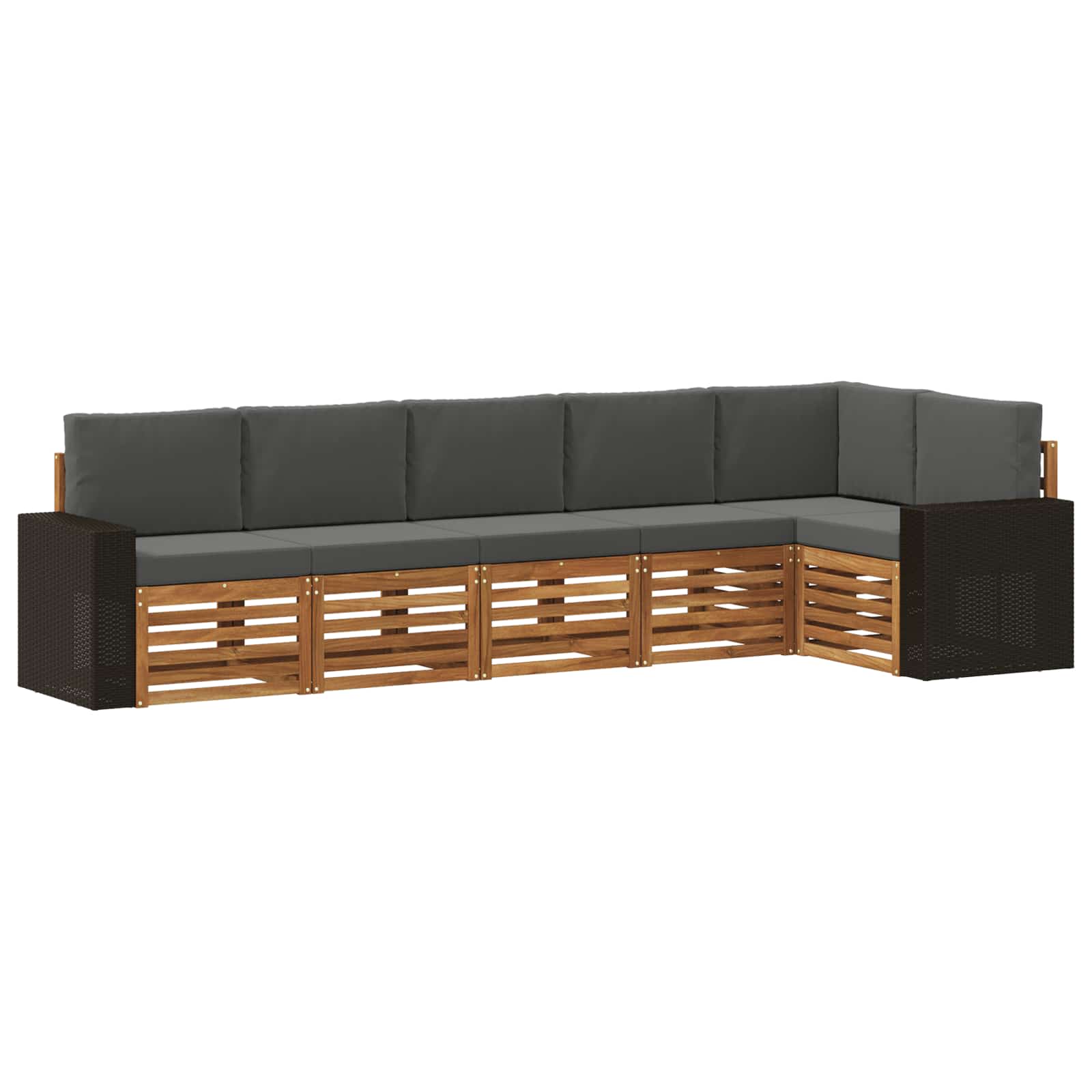 vidaXL Sofa-Sets 6 pcs Naturel Massief Acaciahout