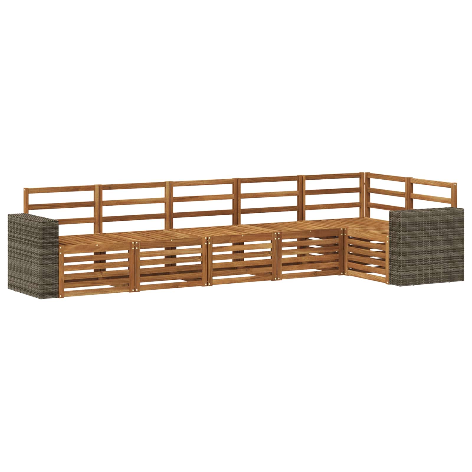 vidaXL Sofa-Sets 6 pcs Naturel Massief Acaciahout