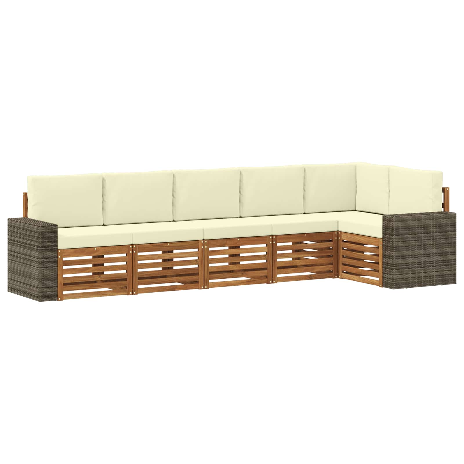 vidaXL Sofa-Sets 6 pcs Naturel Massief Acaciahout
