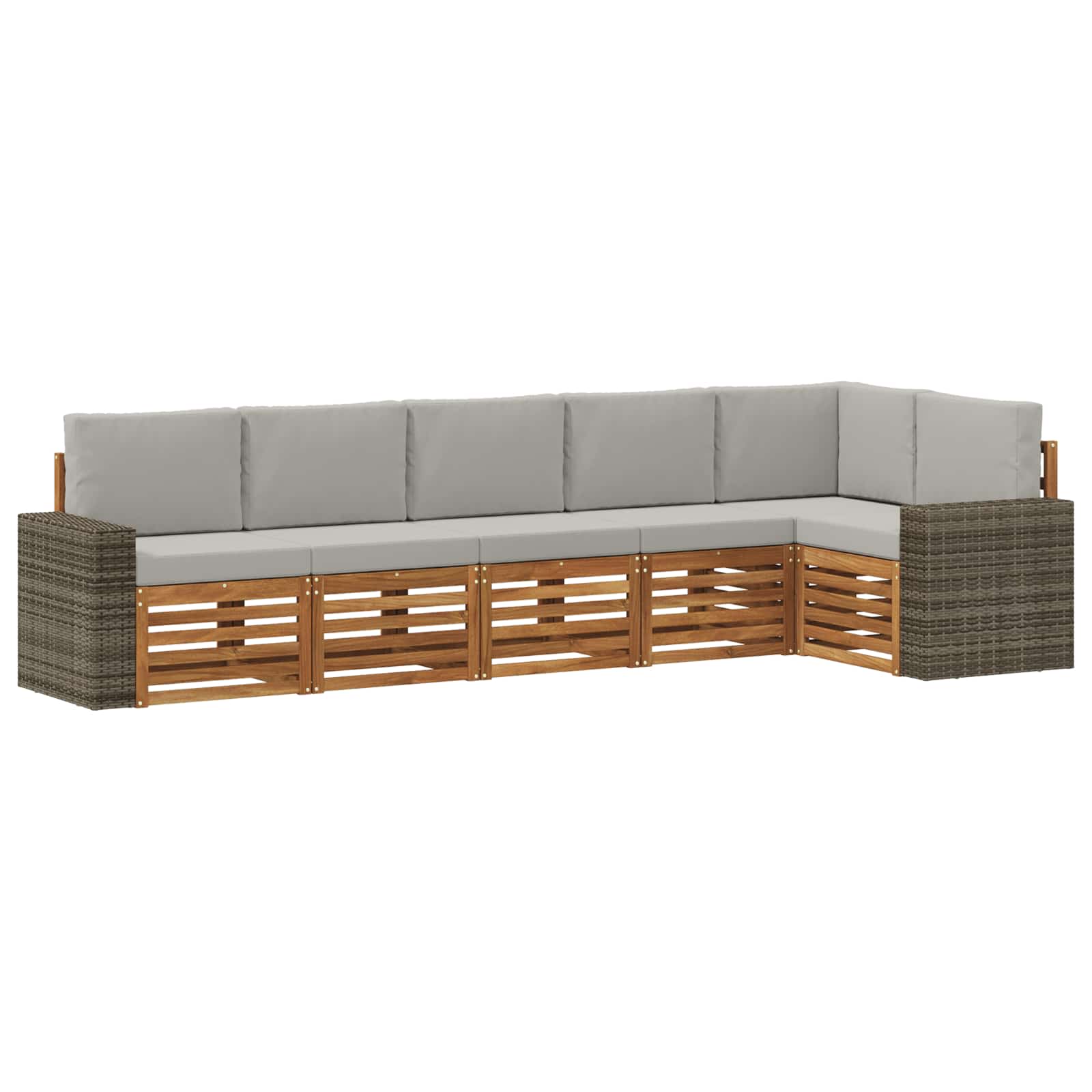 vidaXL Sofa-Sets 6 pcs Naturel Massief Acaciahout