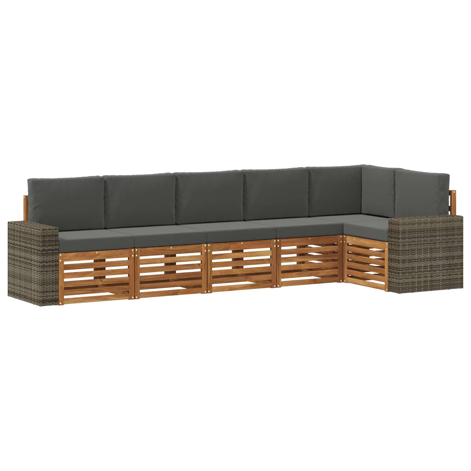 vidaXL Sofa-Sets 6 pcs Naturel Massief Acaciahout