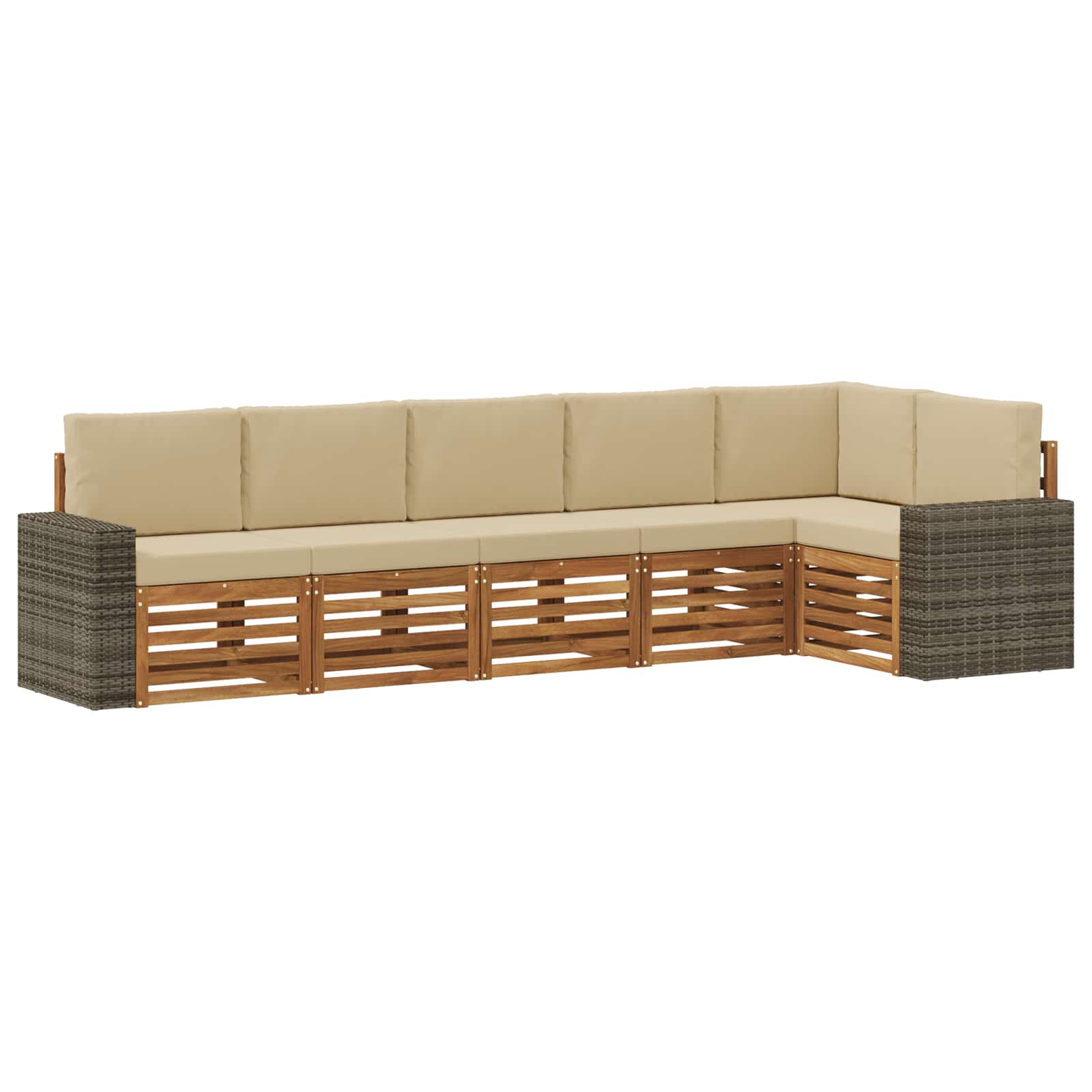 vidaXL Sofa-Sets 6 pcs Naturel Massief Acaciahout