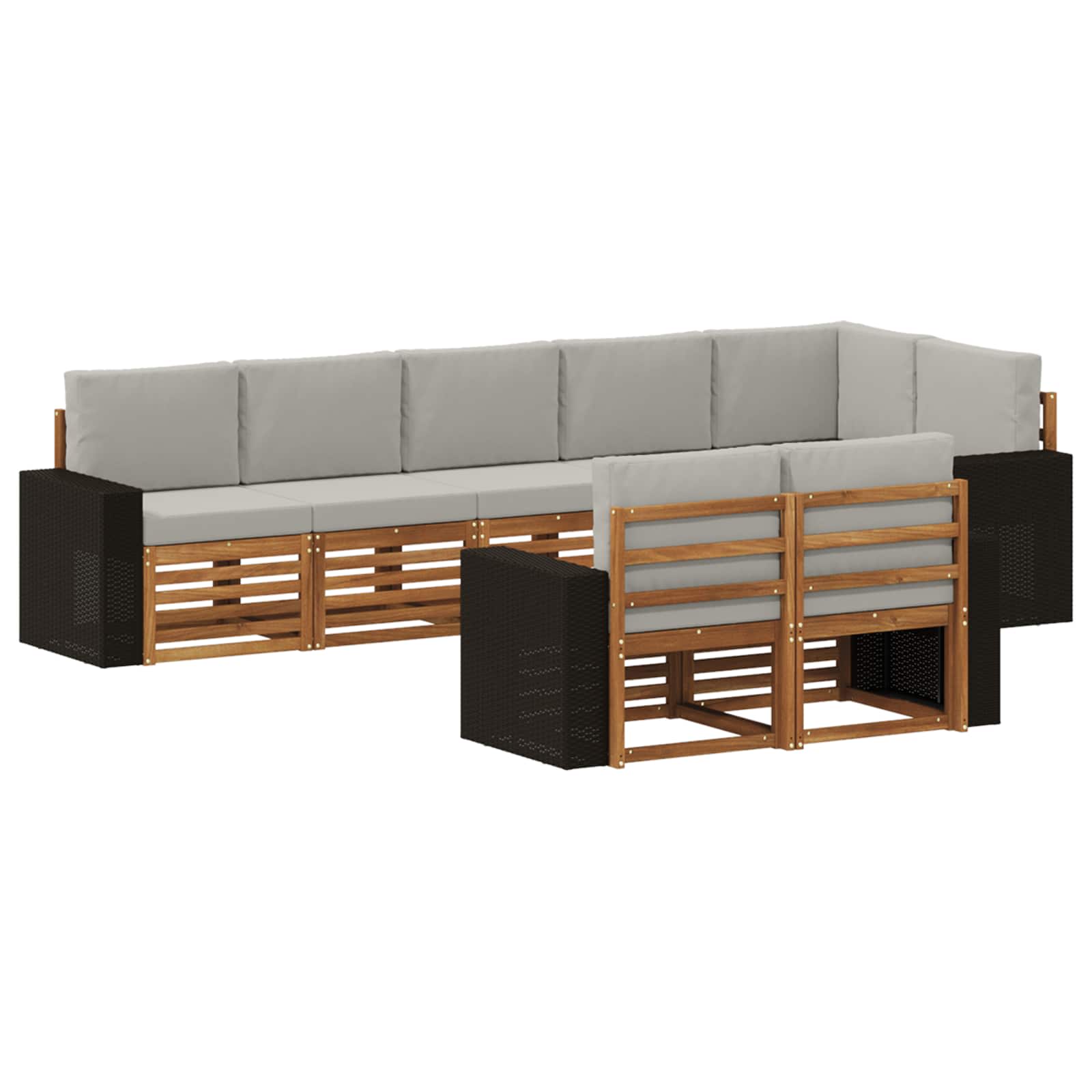 vidaXL Sofa-Sets 8 pcs Naturel Massief Acaciahout