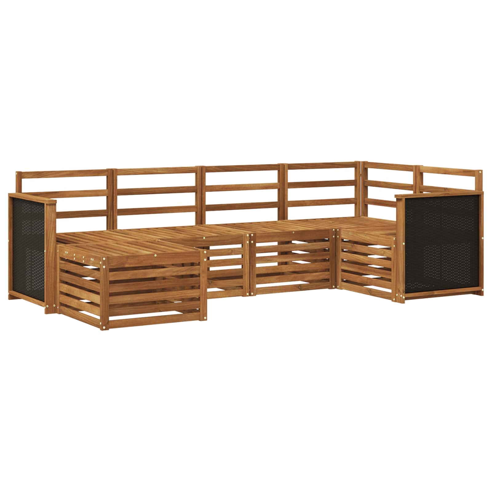 vidaXL Sofa-Sets 6 pcs Naturel Massief Acaciahout