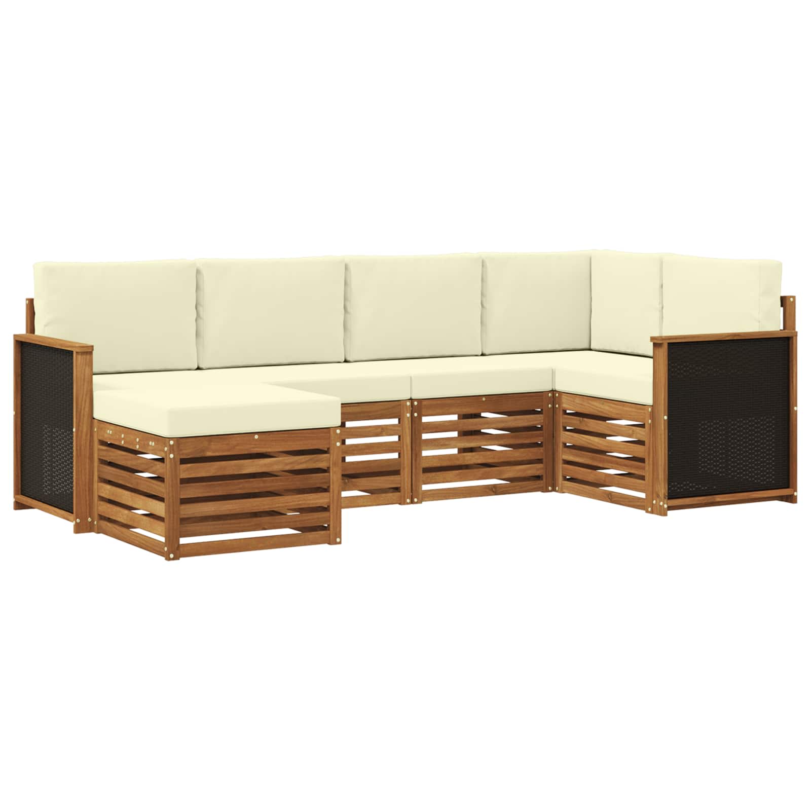 vidaXL Sofa-Sets 6 pcs Naturel Massief Acaciahout