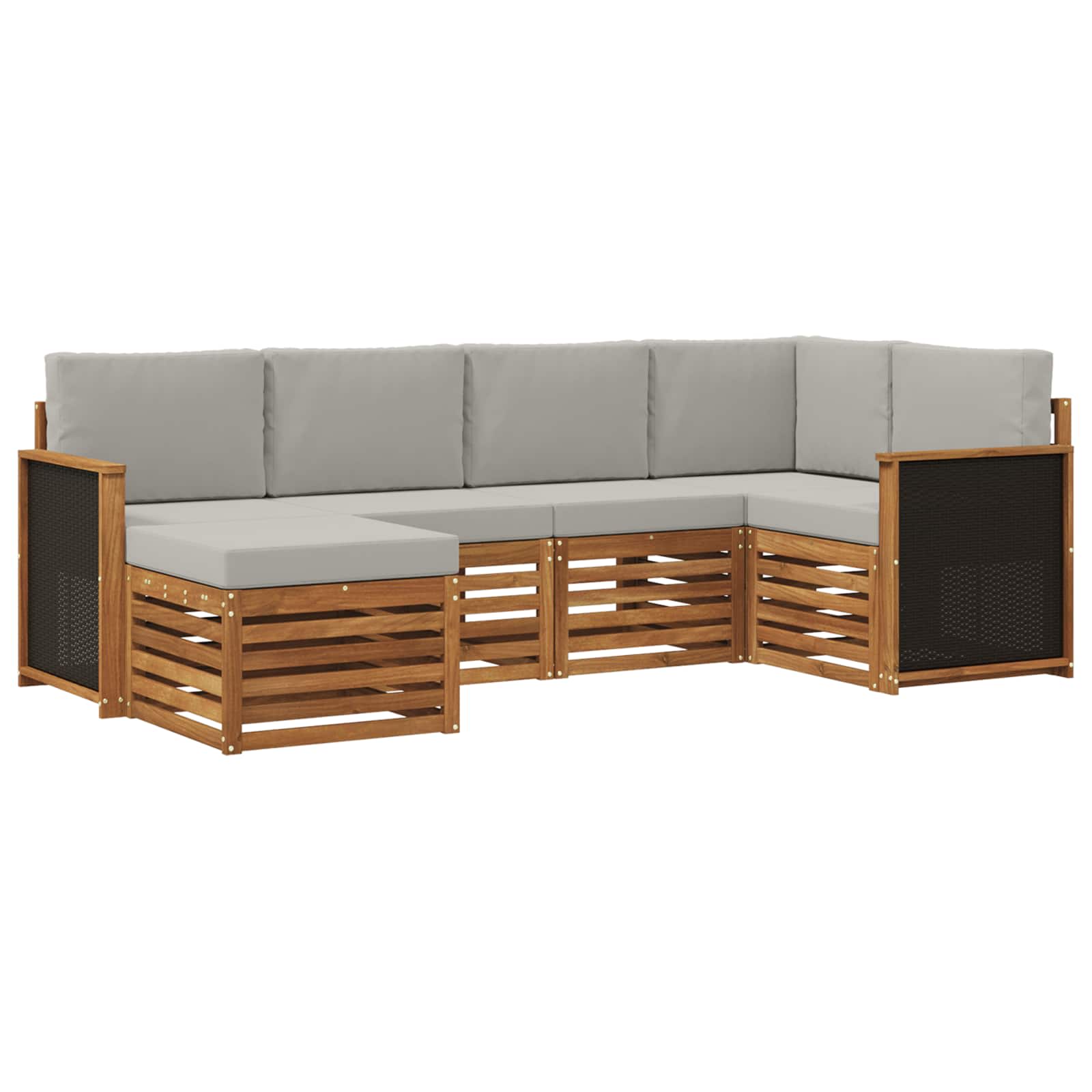 vidaXL Sofa-Sets 6 pcs Naturel Massief Acaciahout