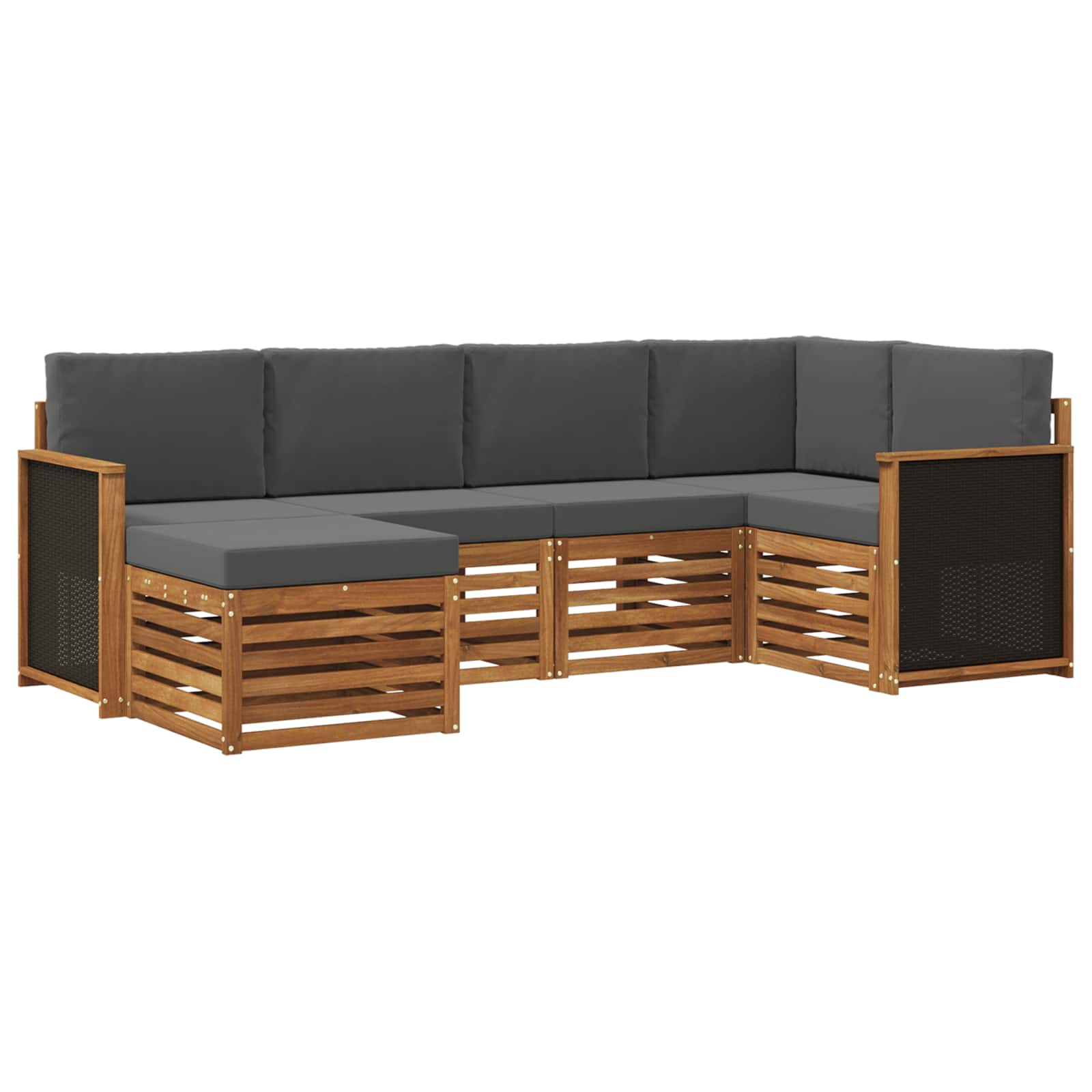 vidaXL Sofa-Sets 6 pcs Naturel Massief Acaciahout