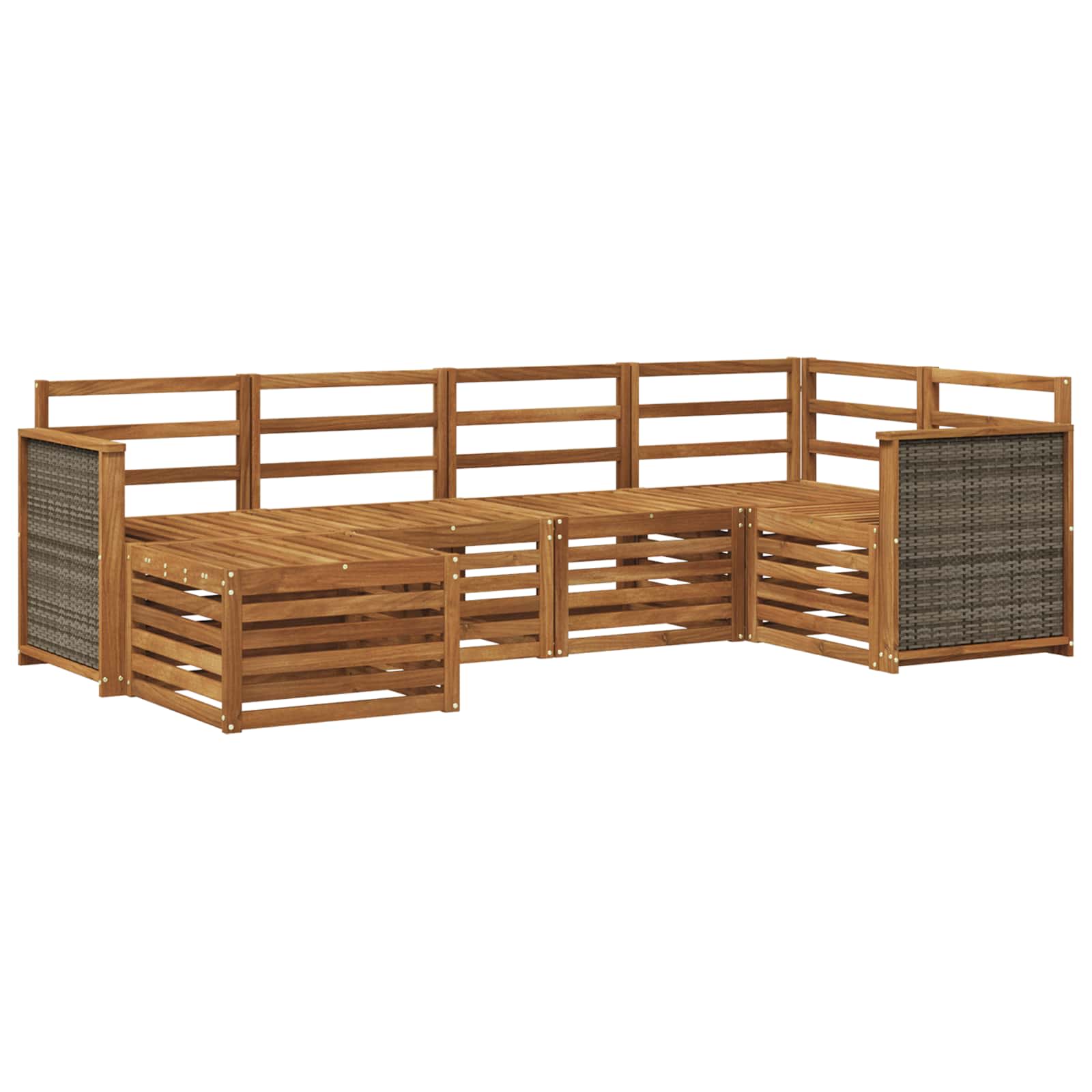 vidaXL Sofa-Sets 6 pcs Naturel Massief Acaciahout