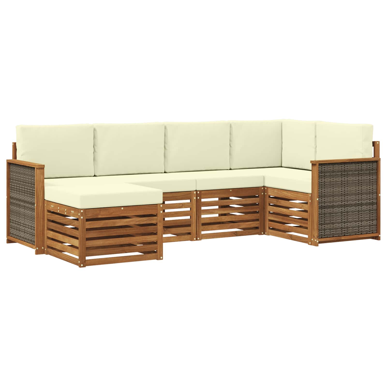 vidaXL Sofa-Sets 6 pcs Naturel Massief Acaciahout