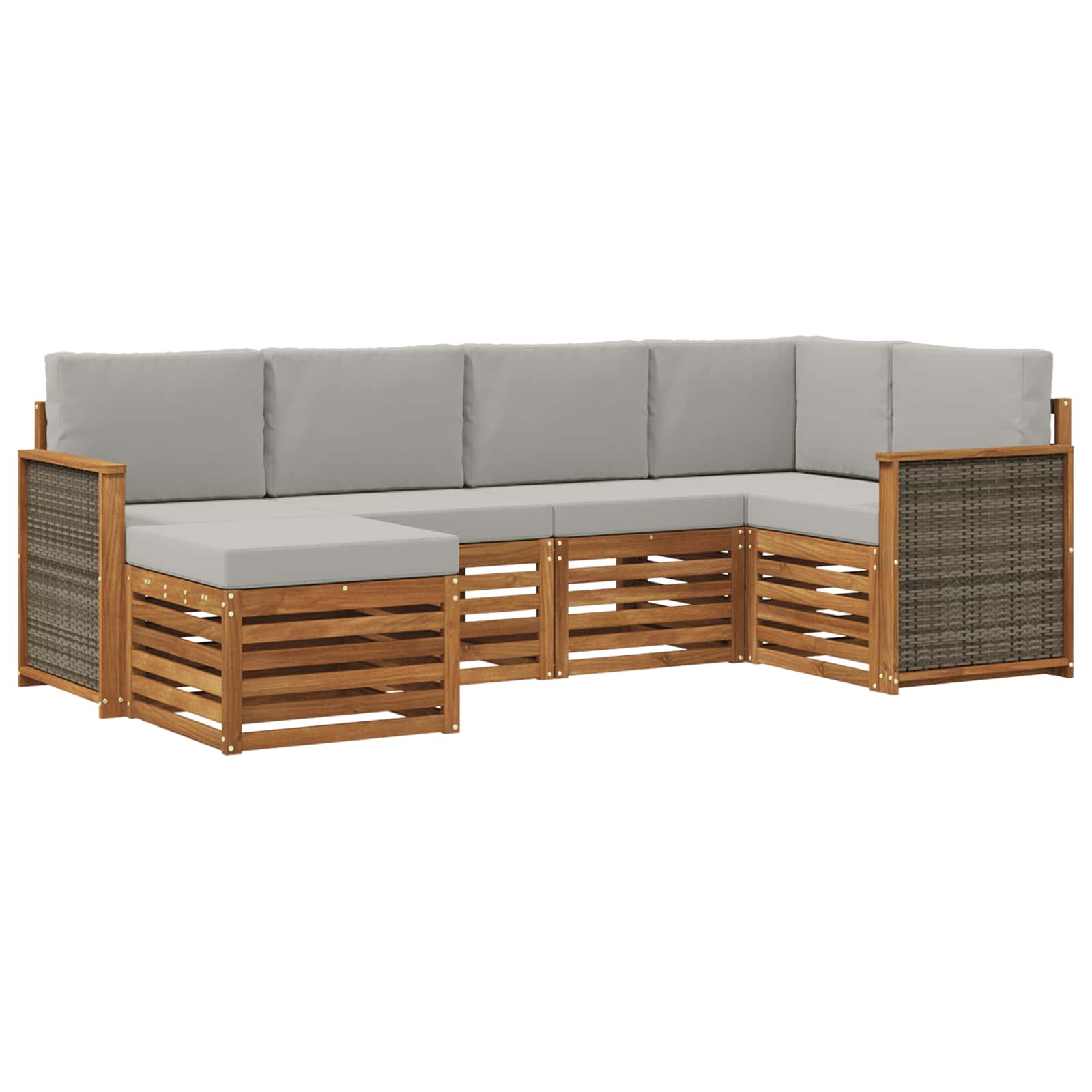 vidaXL Sofa-Sets 6 pcs Naturel Massief Acaciahout