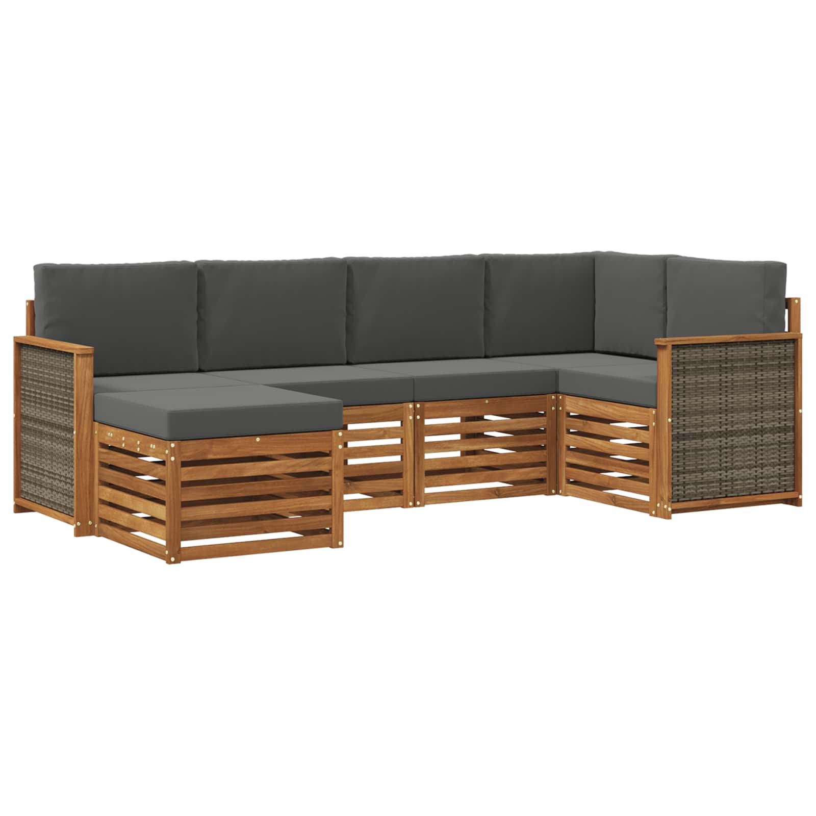 vidaXL Sofa-Sets 6 pcs Naturel Massief Acaciahout