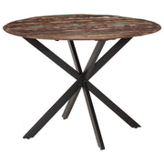 vidaXL Eettafel Ø110x78 cm massief gerecycled hout en staal - Aashly