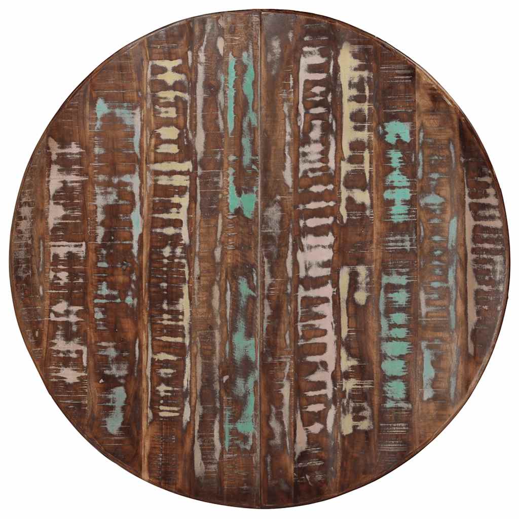 vidaXL Eettafel Ø110x78 cm massief gerecycled hout en staal - Aashly