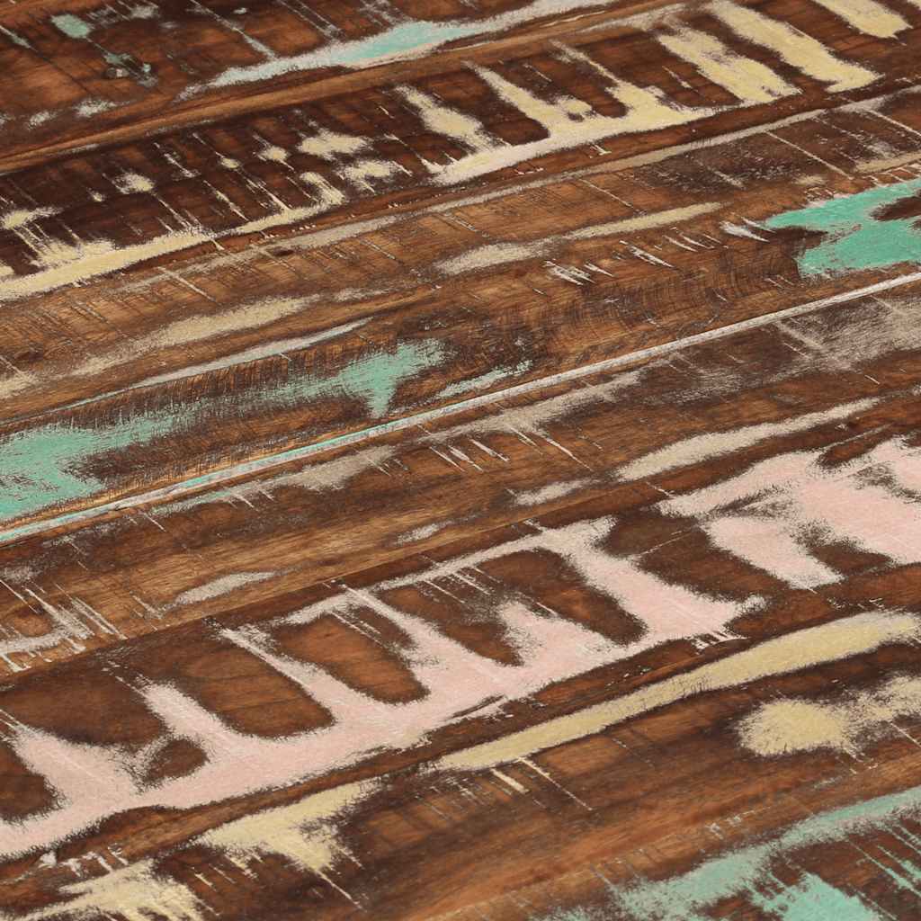 vidaXL Eettafel Ø110x78 cm massief gerecycled hout en staal - Aashly