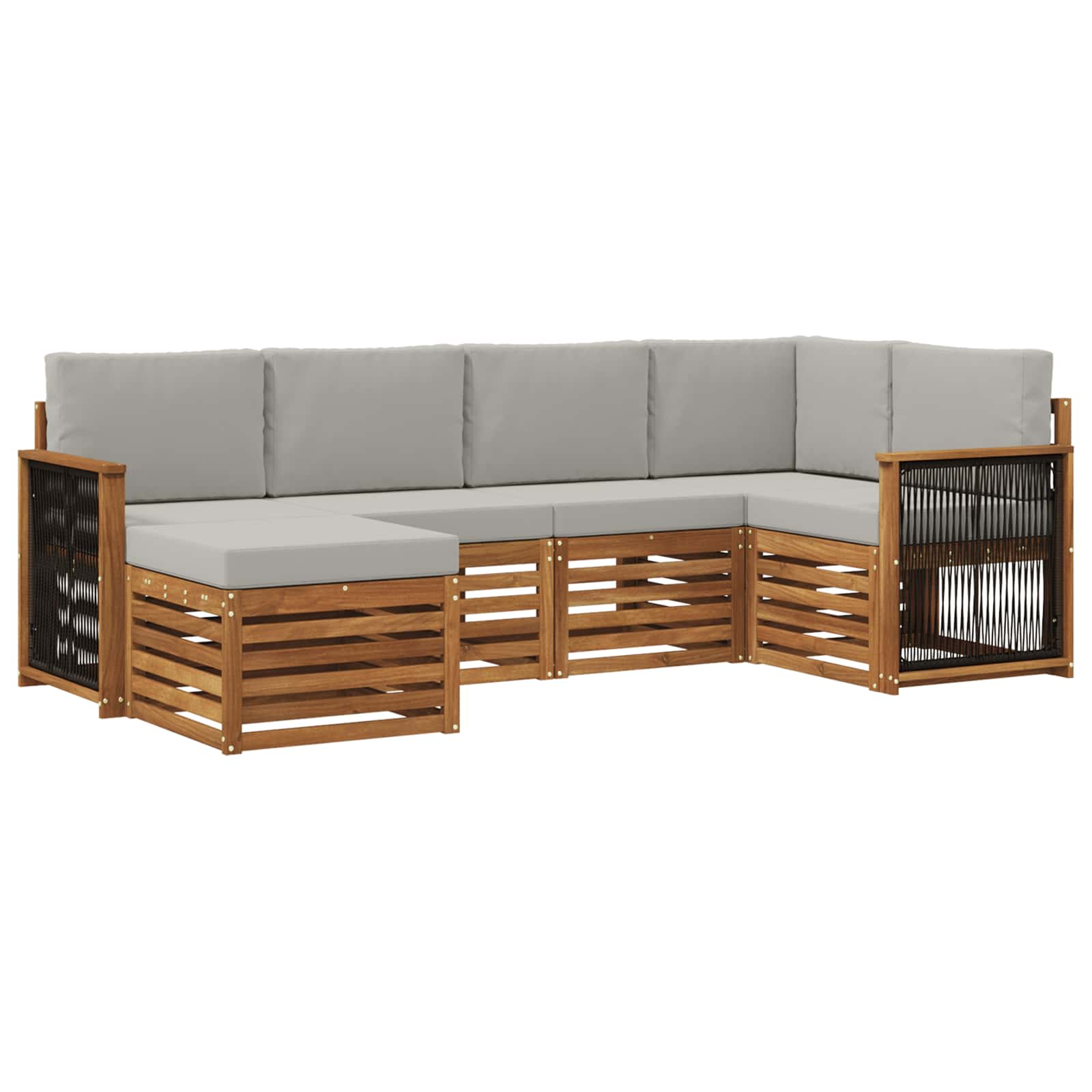 vidaXL Sofa-Sets 6 pcs Naturel Massief Acaciahout