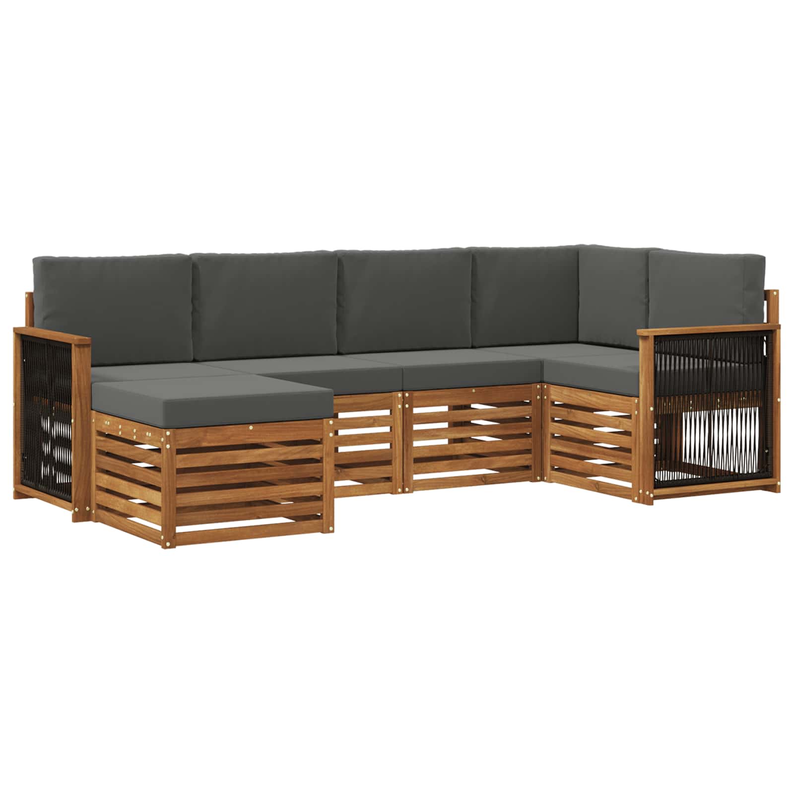 vidaXL Sofa-Sets 6 pcs Naturel Massief Acaciahout