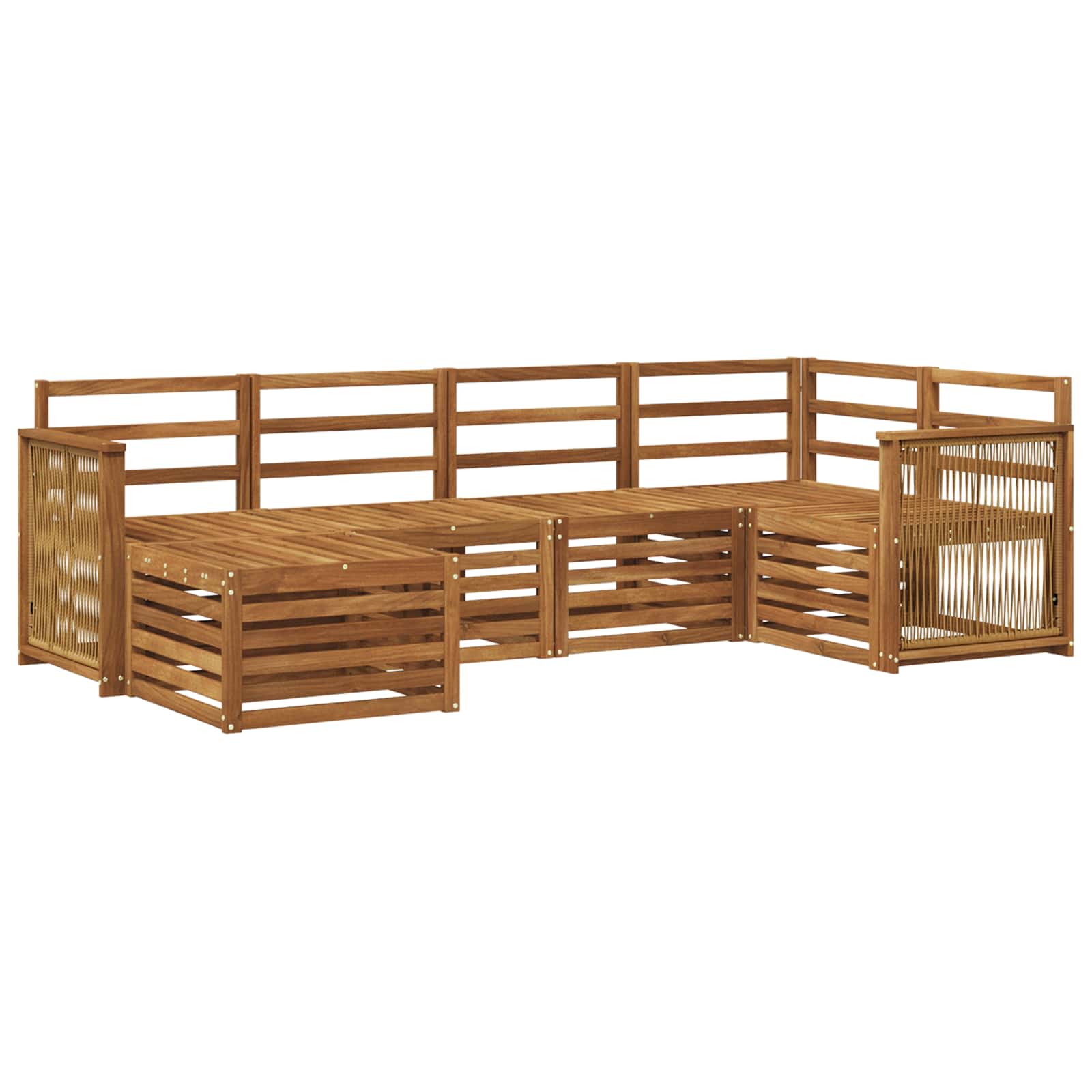 vidaXL Sofa-Sets 6 pcs Naturel Massief Acaciahout