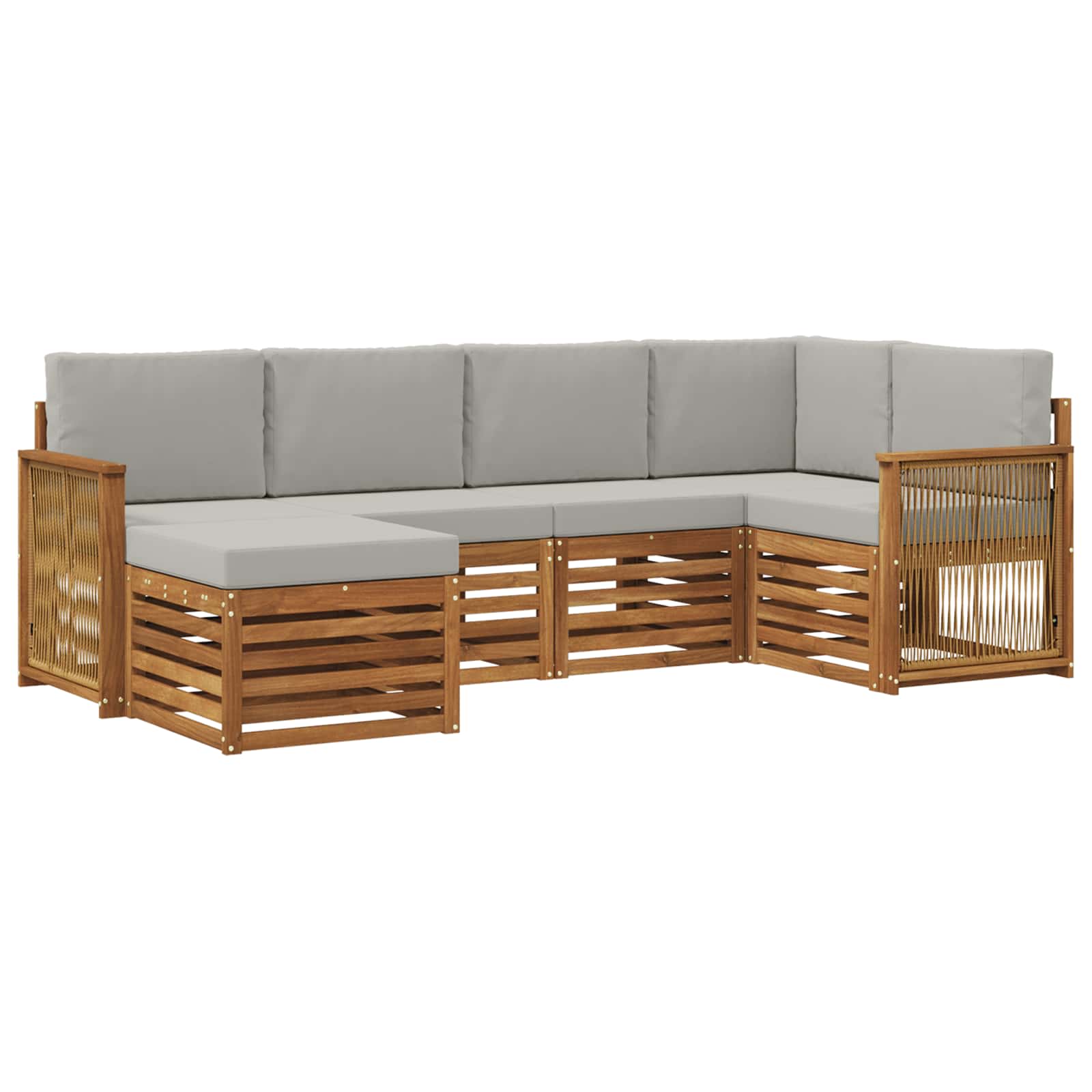 vidaXL Sofa-Sets 6 pcs Naturel Massief Acaciahout