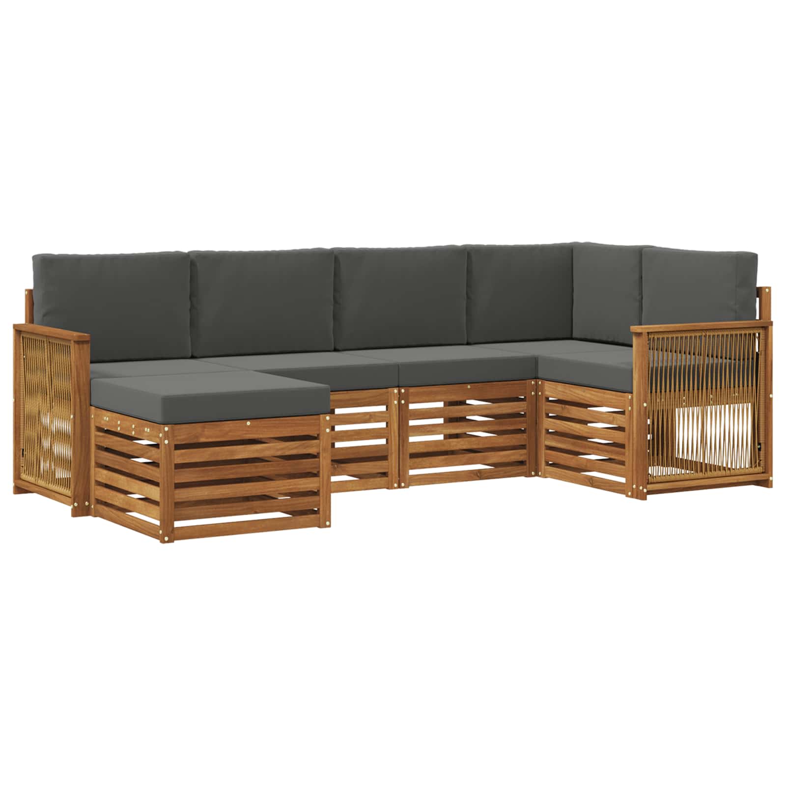 vidaXL Sofa-Sets 6 pcs Naturel Massief Acaciahout