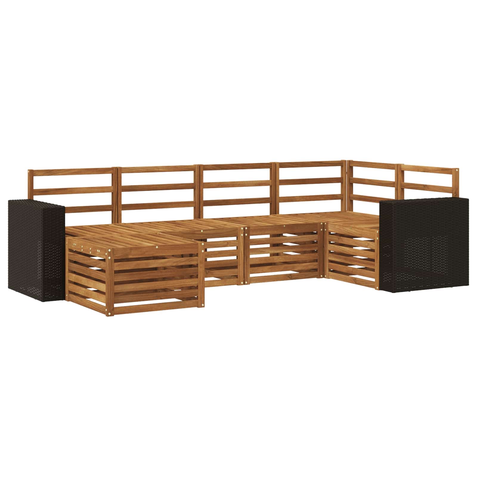 vidaXL Sofa-Sets 6 pcs Naturel Massief Acaciahout