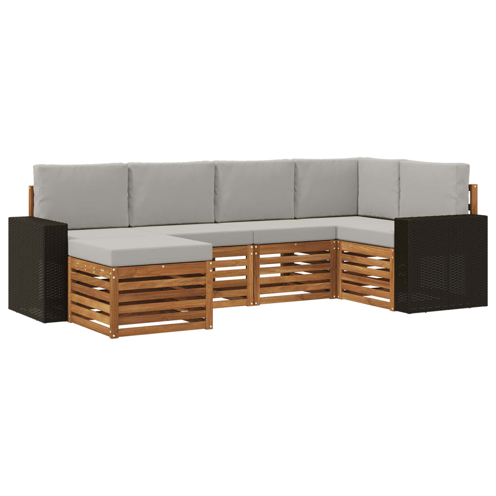 vidaXL Sofa-Sets 6 pcs Naturel Massief Acaciahout