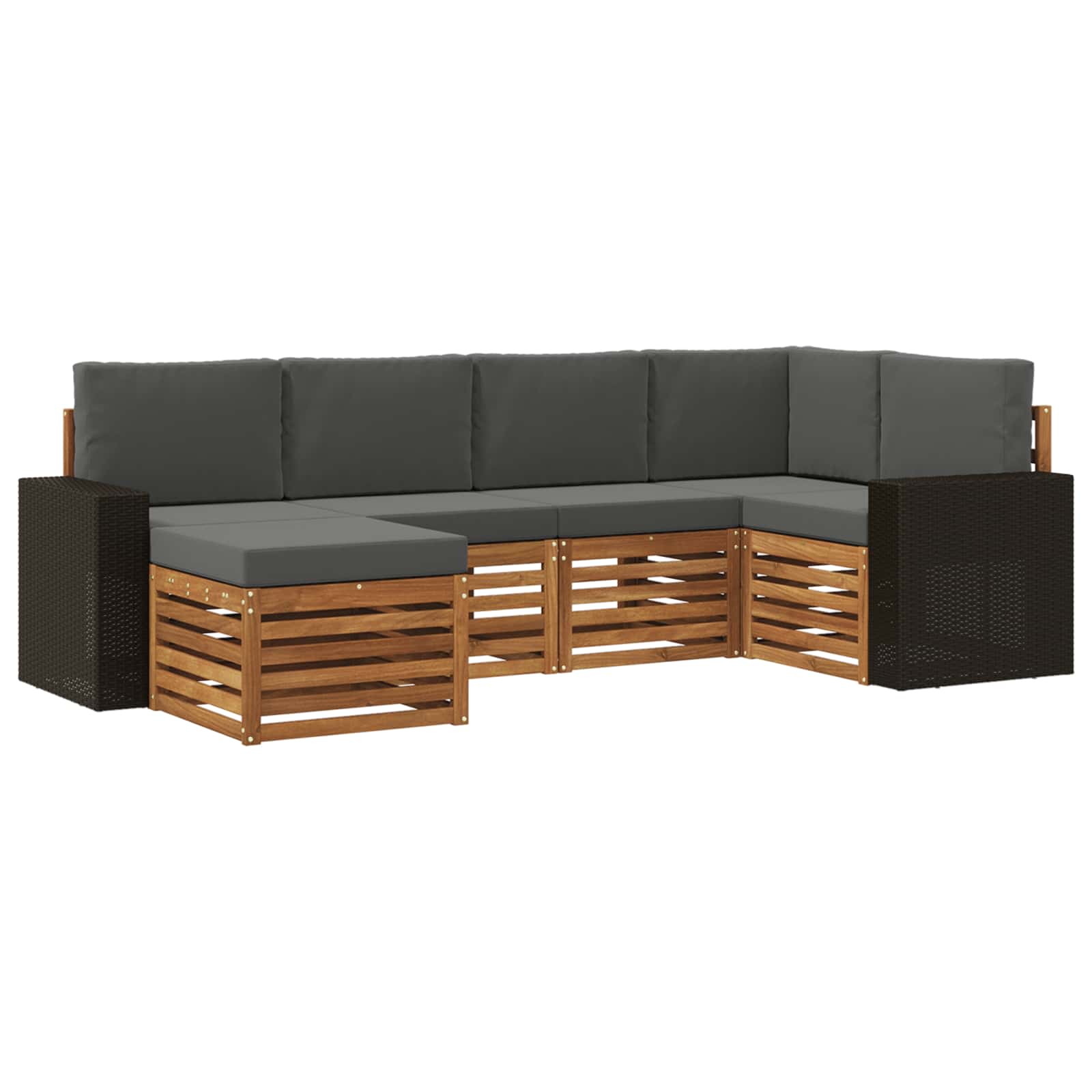 vidaXL Sofa-Sets 6 pcs Naturel Massief Acaciahout