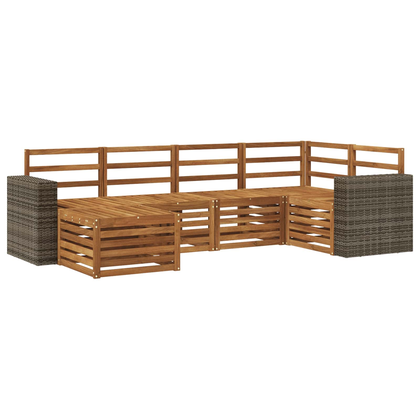 vidaXL Sofa-Sets 6 pcs Naturel Massief Acaciahout