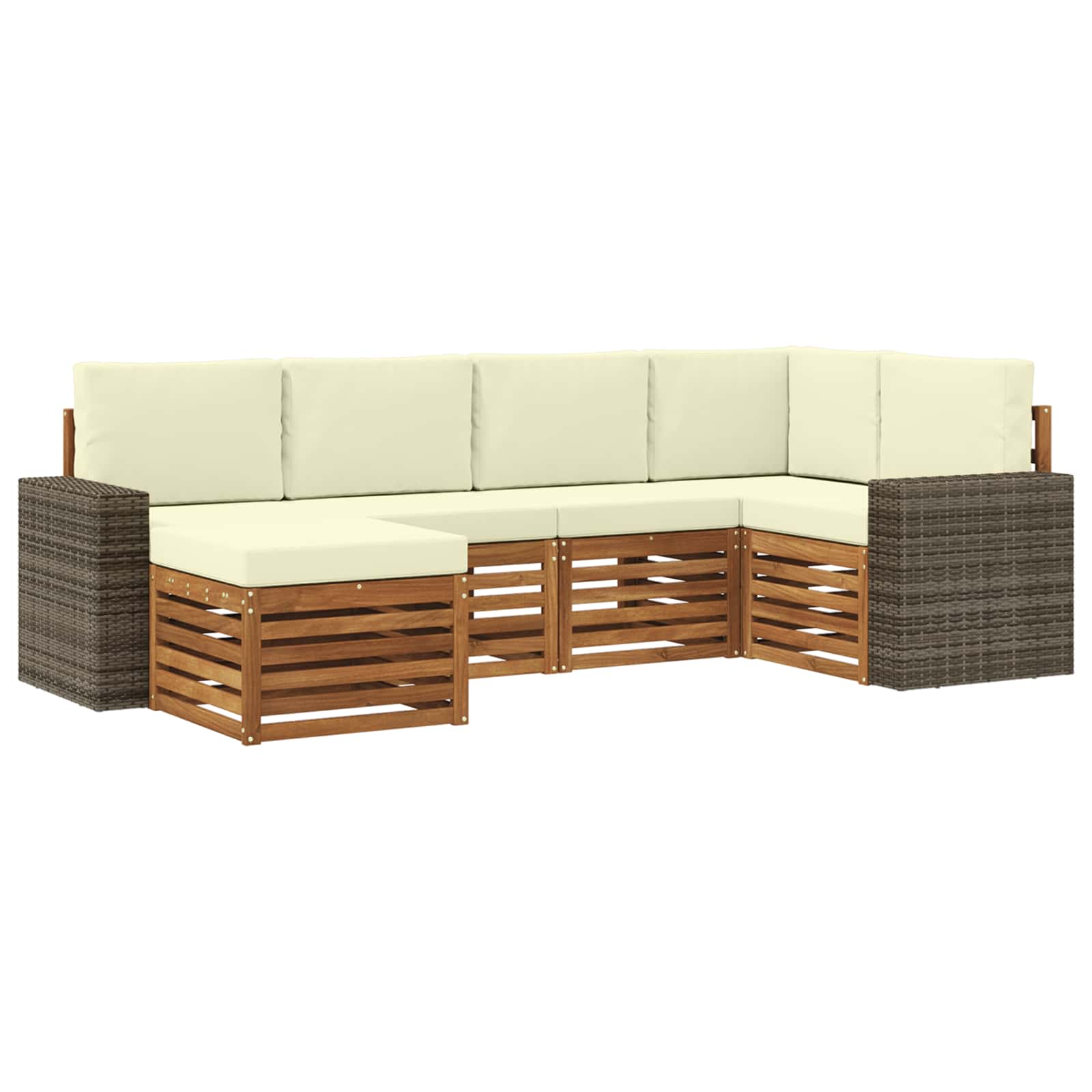 vidaXL Sofa-Sets 6 pcs Naturel Massief Acaciahout