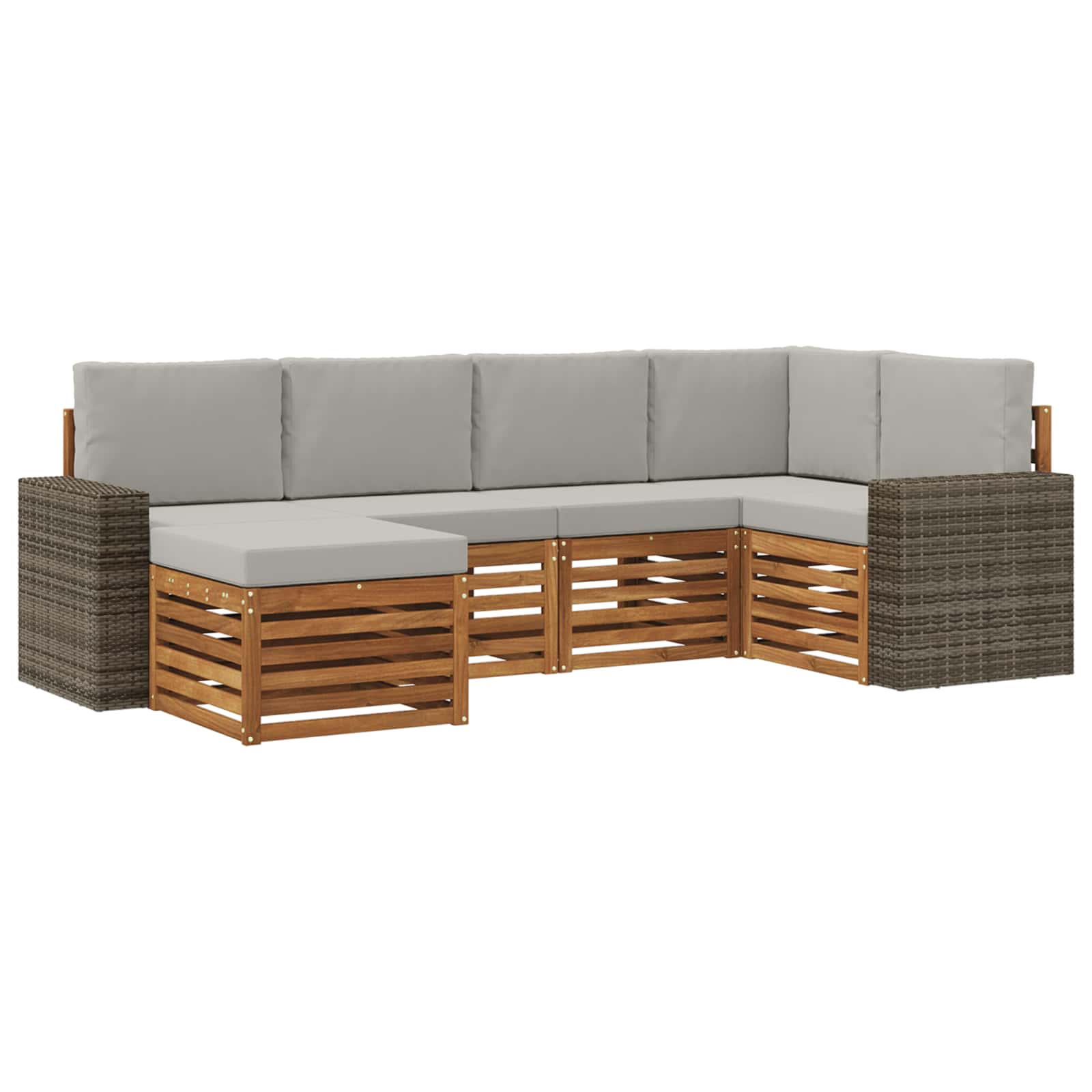 vidaXL Sofa-Sets 6 pcs Naturel Massief Acaciahout
