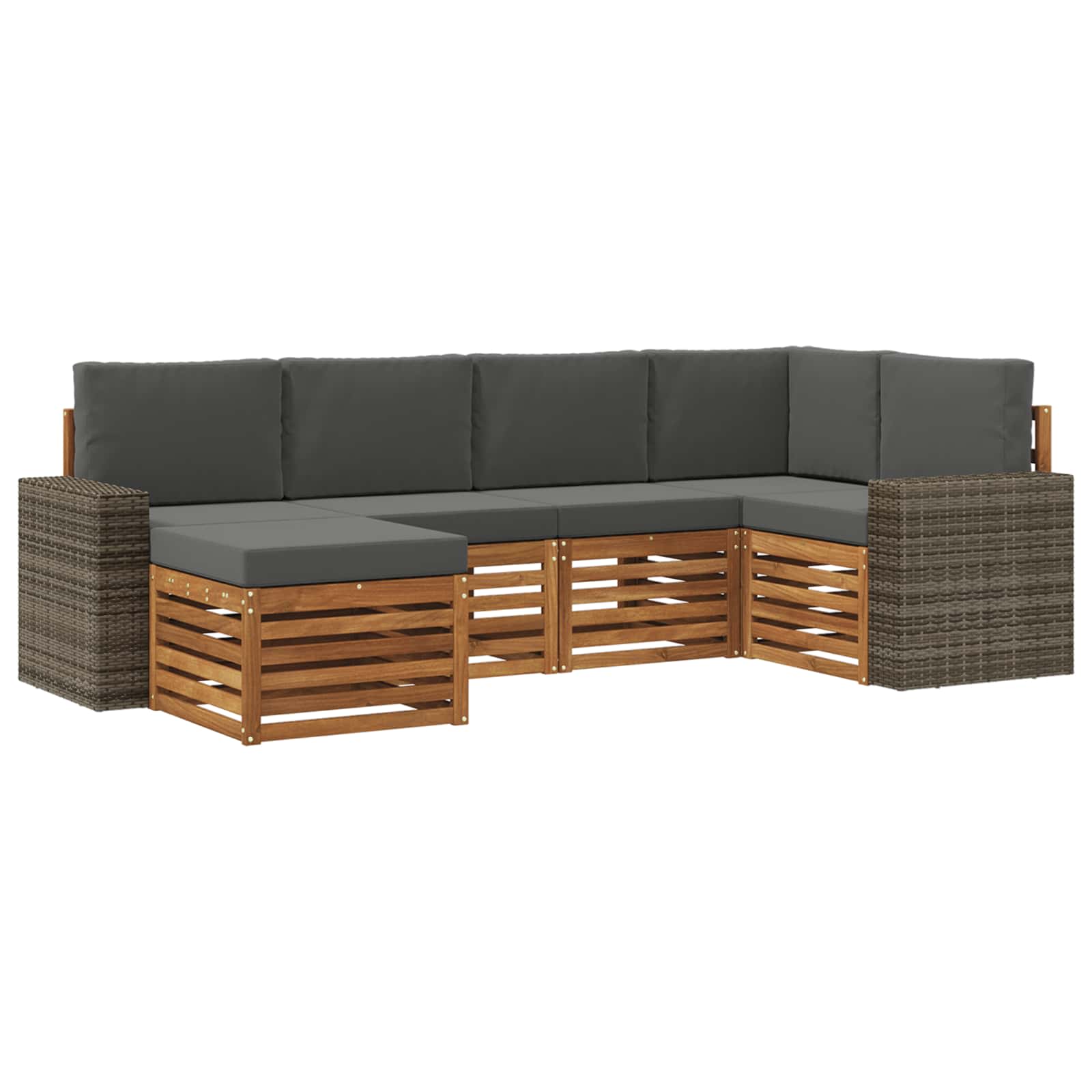 vidaXL Sofa-Sets 6 pcs Naturel Massief Acaciahout