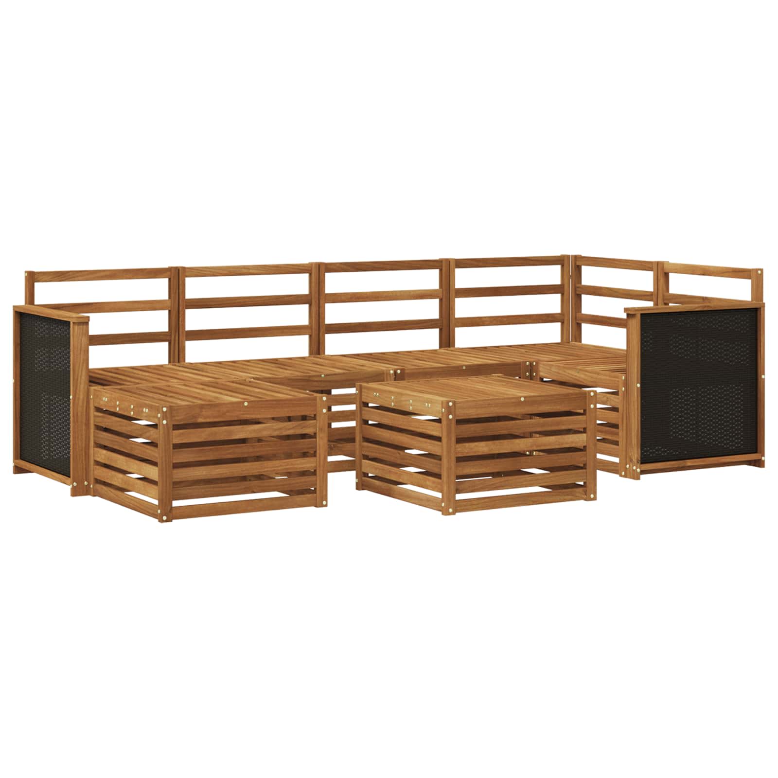 vidaXL Sofa-Sets Naturel Massief Acaciahout