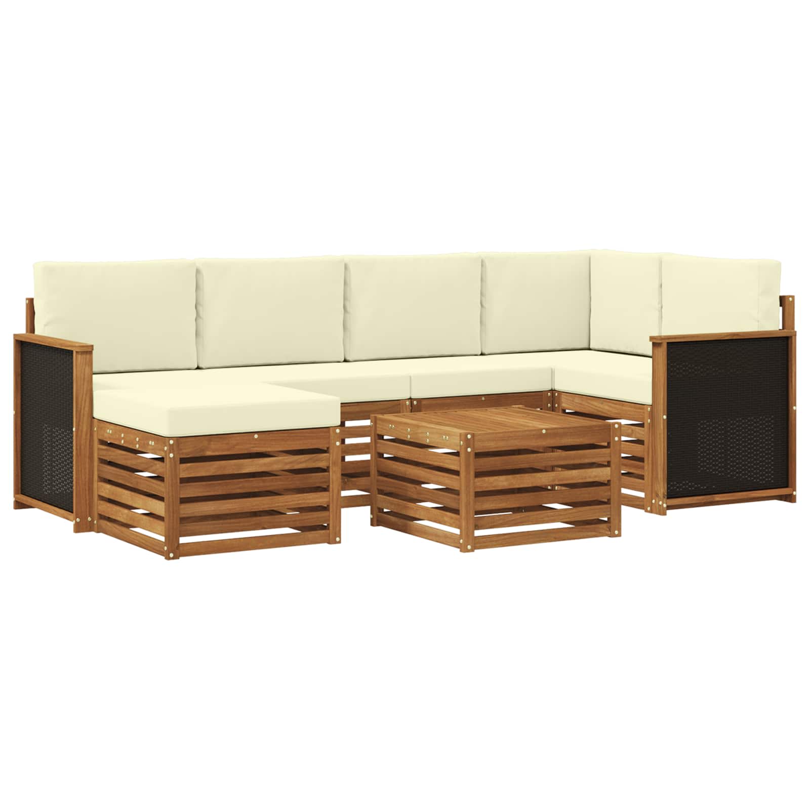 vidaXL Sofa-Sets Naturel Massief Acaciahout