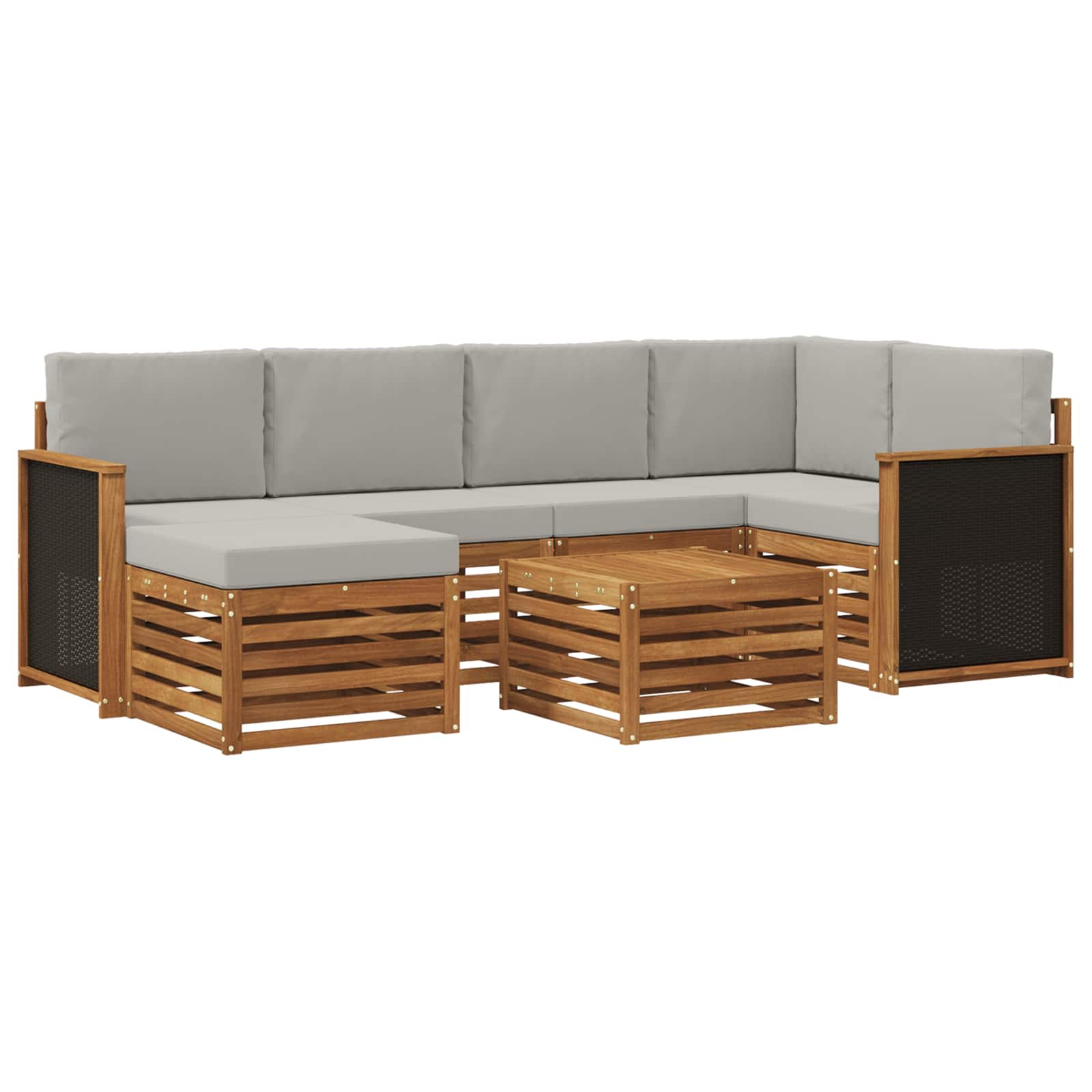 vidaXL Sofa-Sets Naturel Massief Acaciahout