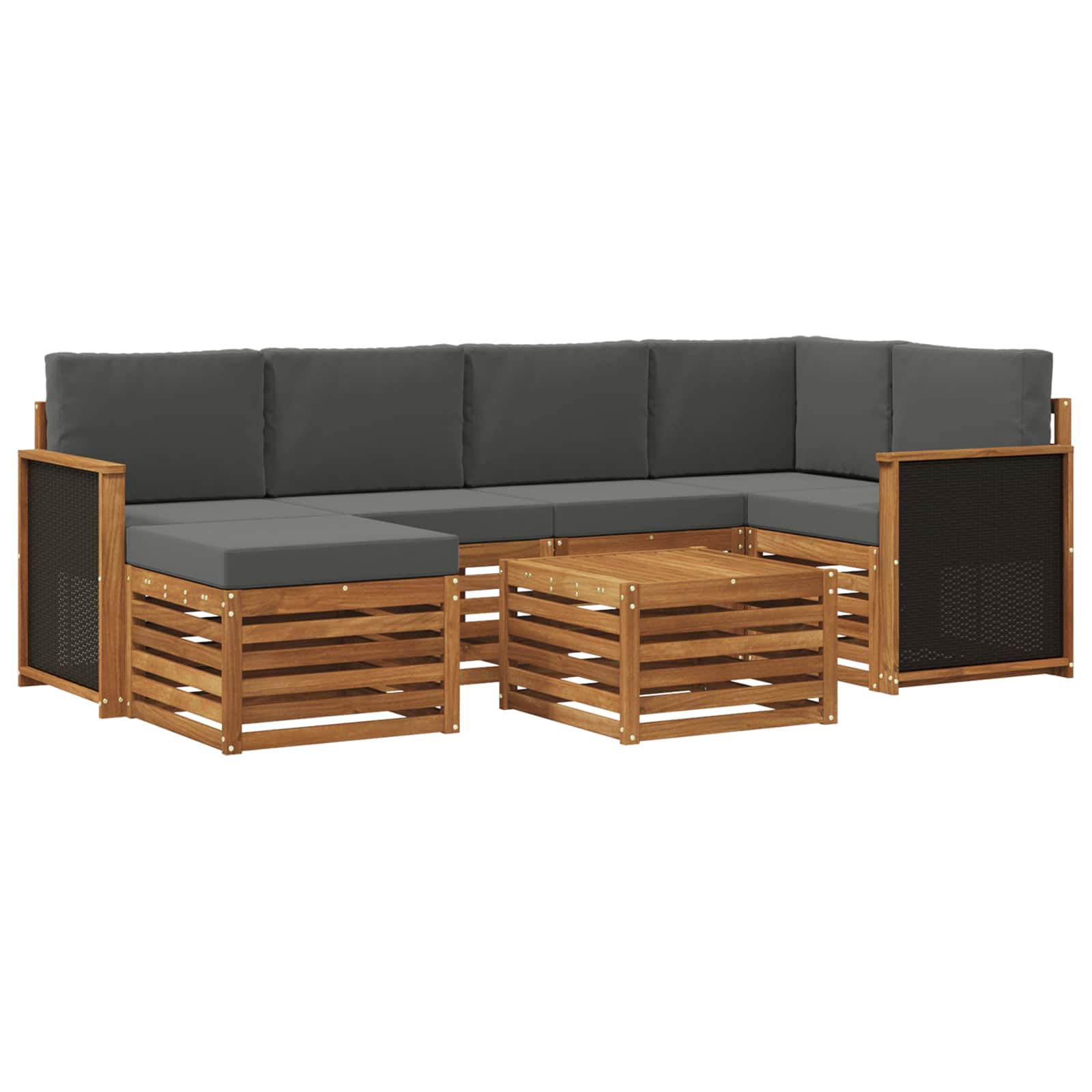 vidaXL Sofa-Sets Naturel Massief Acaciahout