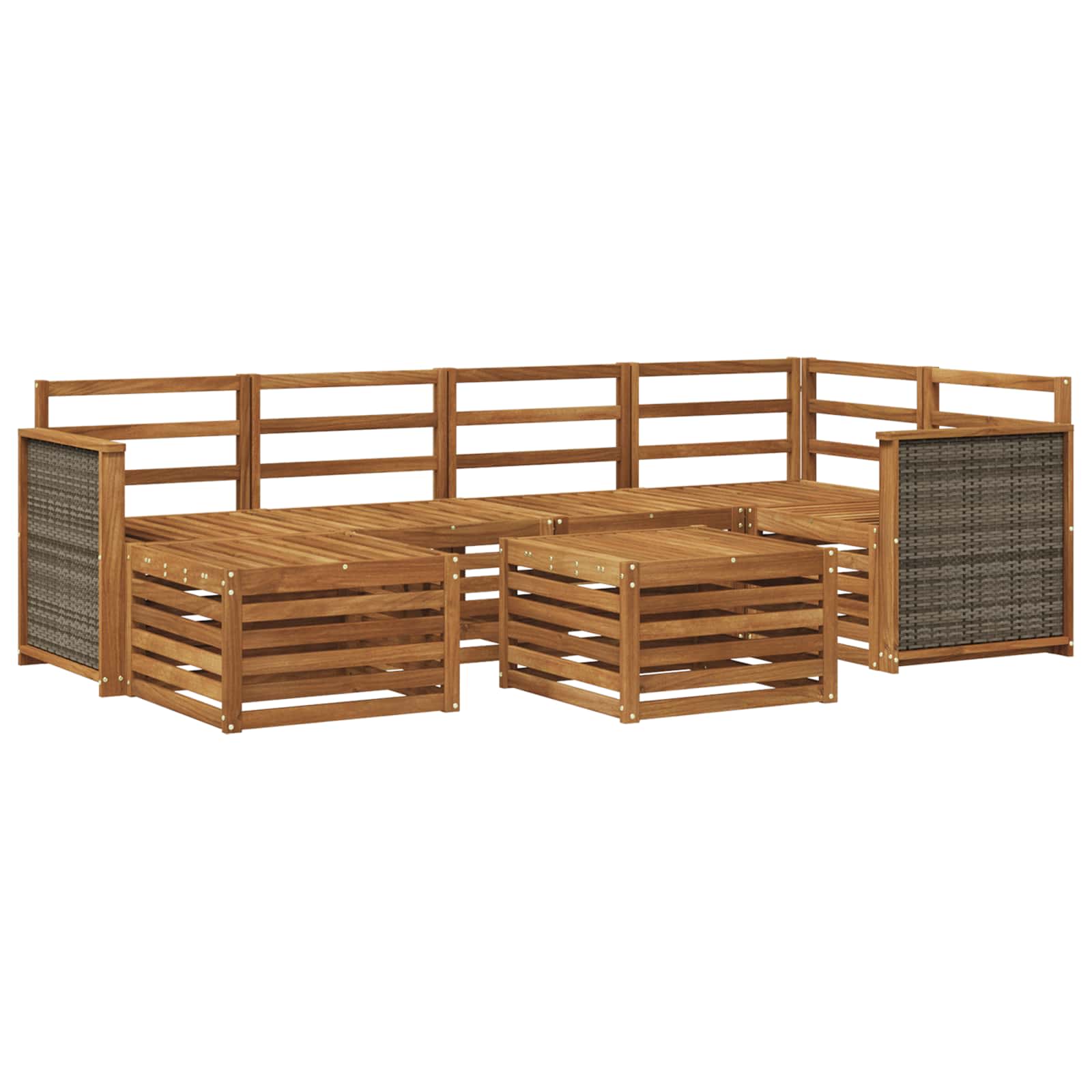 vidaXL Sofa-Sets Naturel Massief Acaciahout