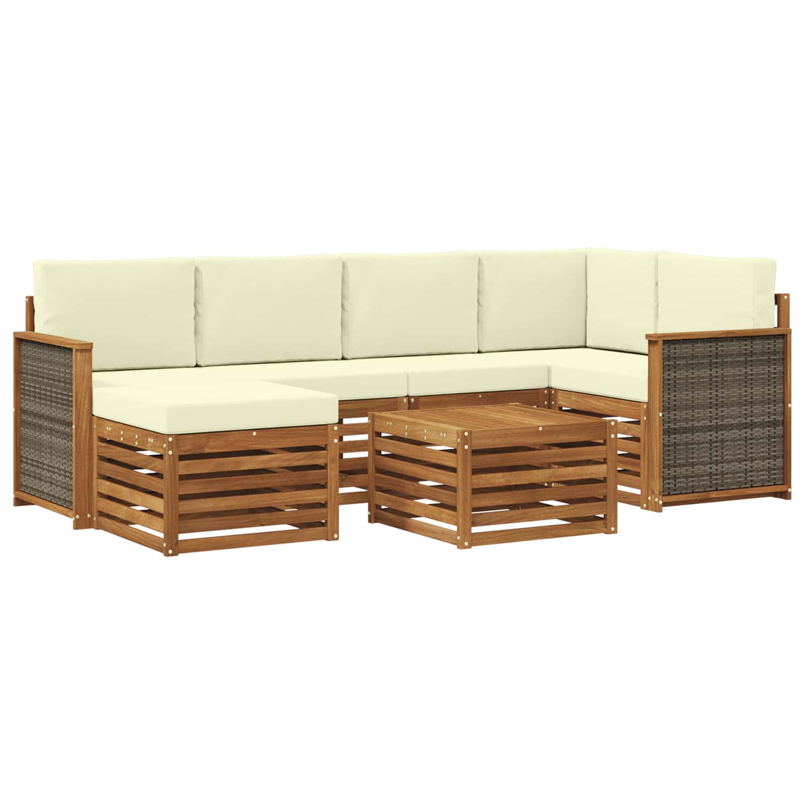 vidaXL Sofa-Sets Naturel Massief Acaciahout