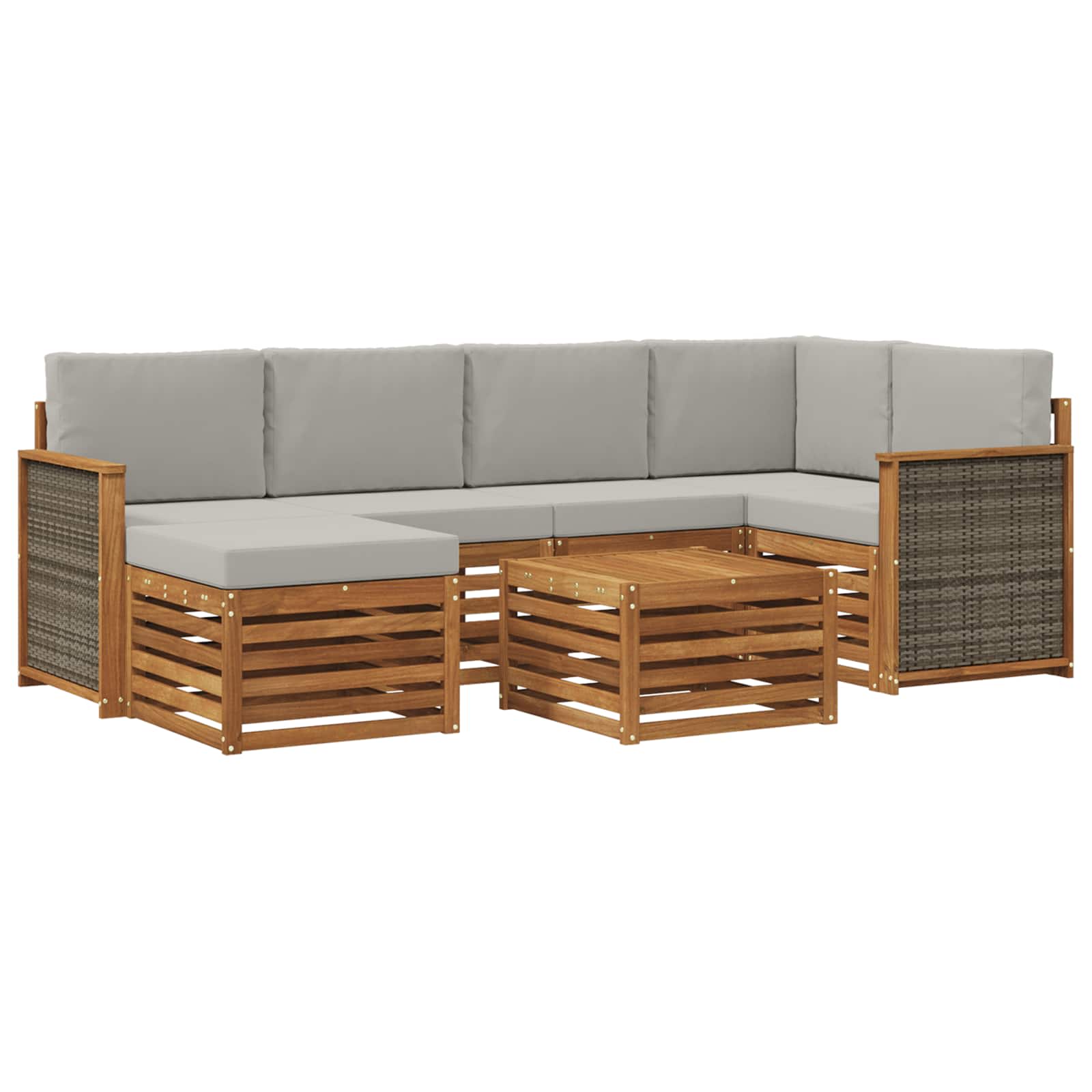 vidaXL Sofa-Sets Naturel Massief Acaciahout