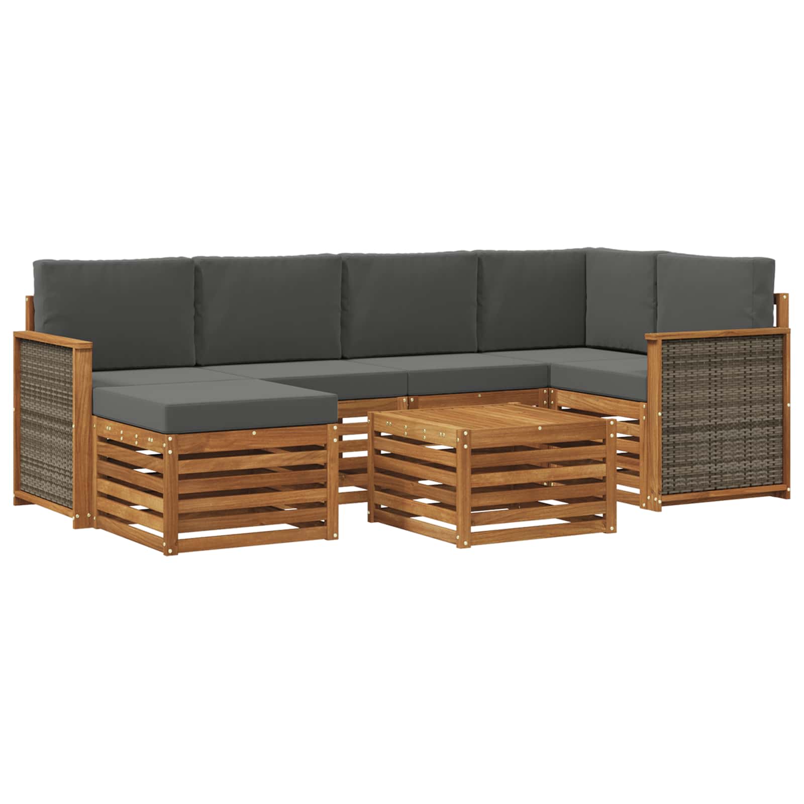 vidaXL Sofa-Sets Naturel Massief Acaciahout