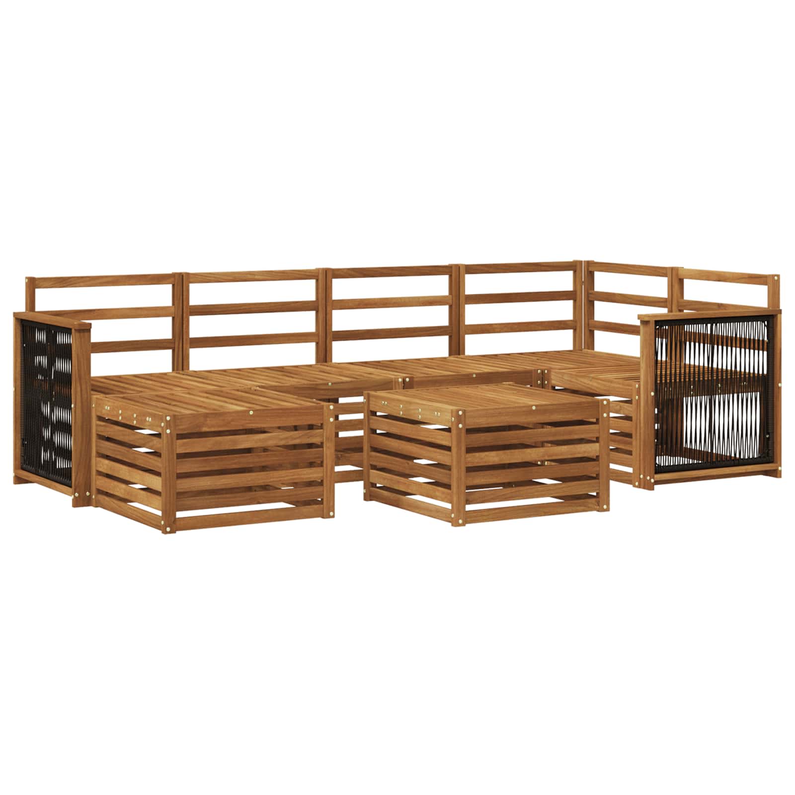 vidaXL Sofa-Sets Naturel Massief Acaciahout