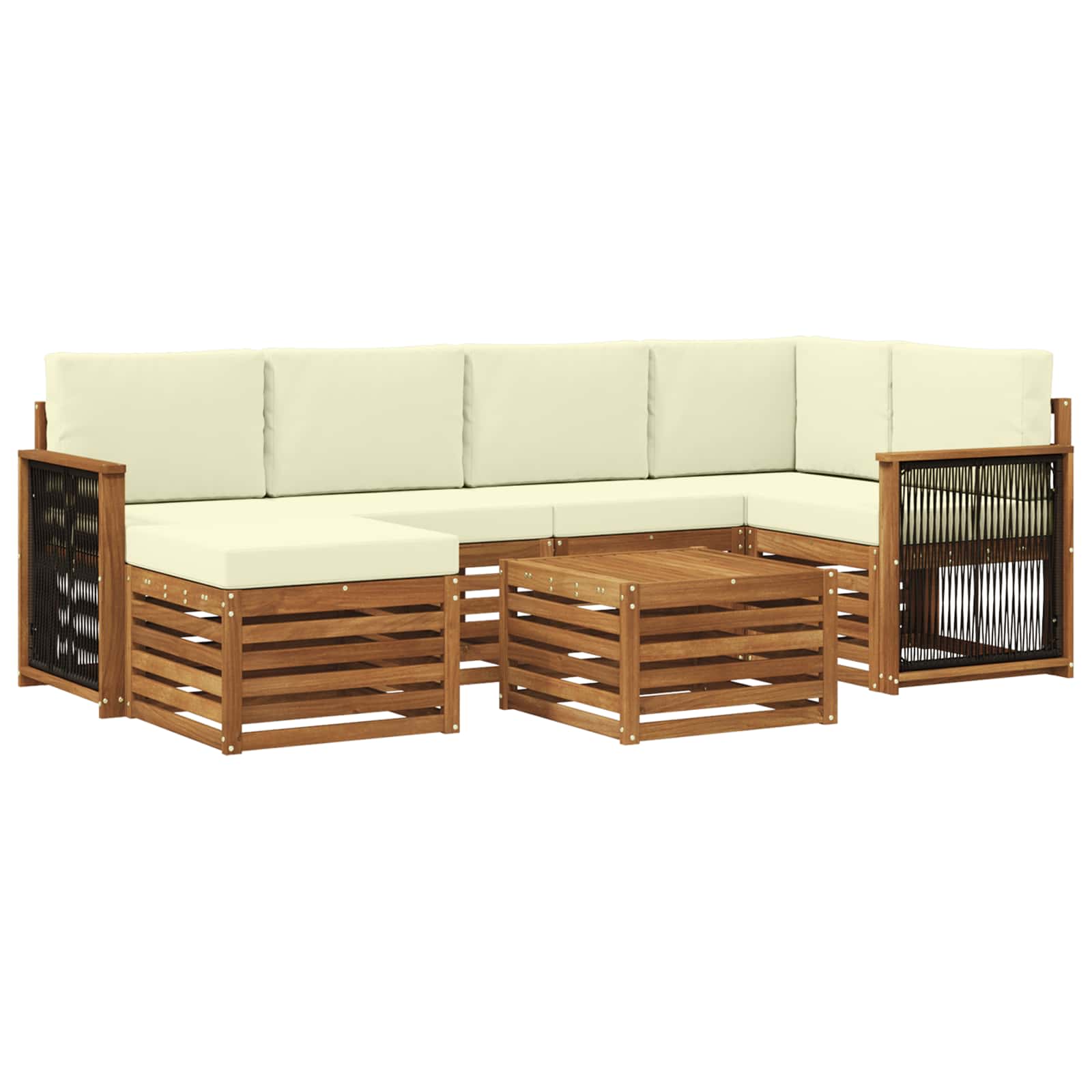 vidaXL Sofa-Sets Naturel Massief Acaciahout