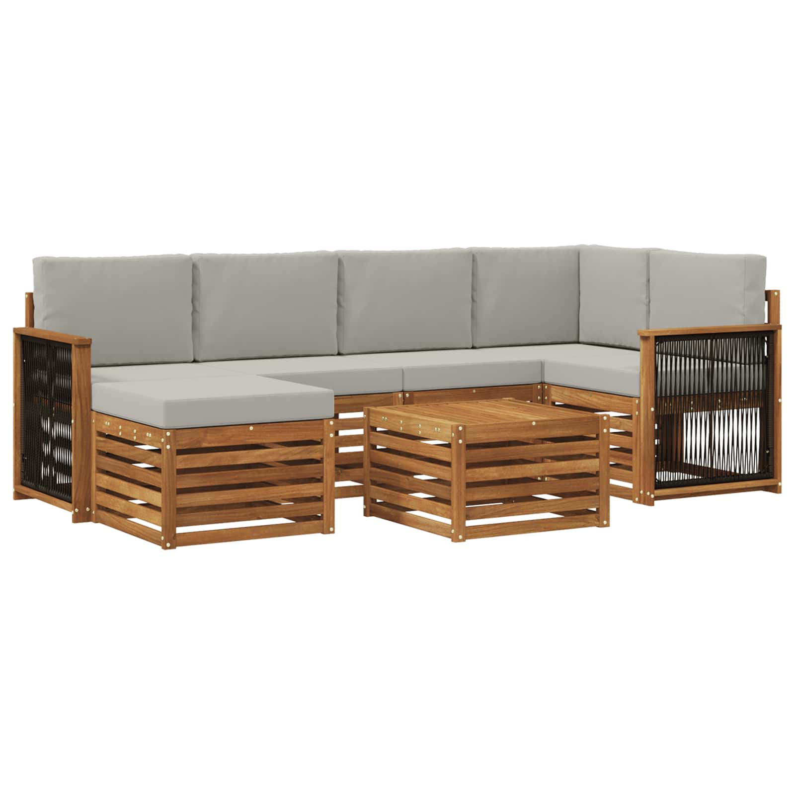 vidaXL Sofa-Sets Naturel Massief Acaciahout