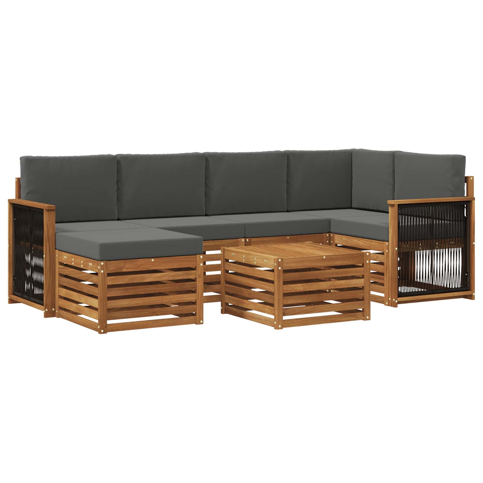 vidaXL Sofa-Sets Naturel Massief Acaciahout