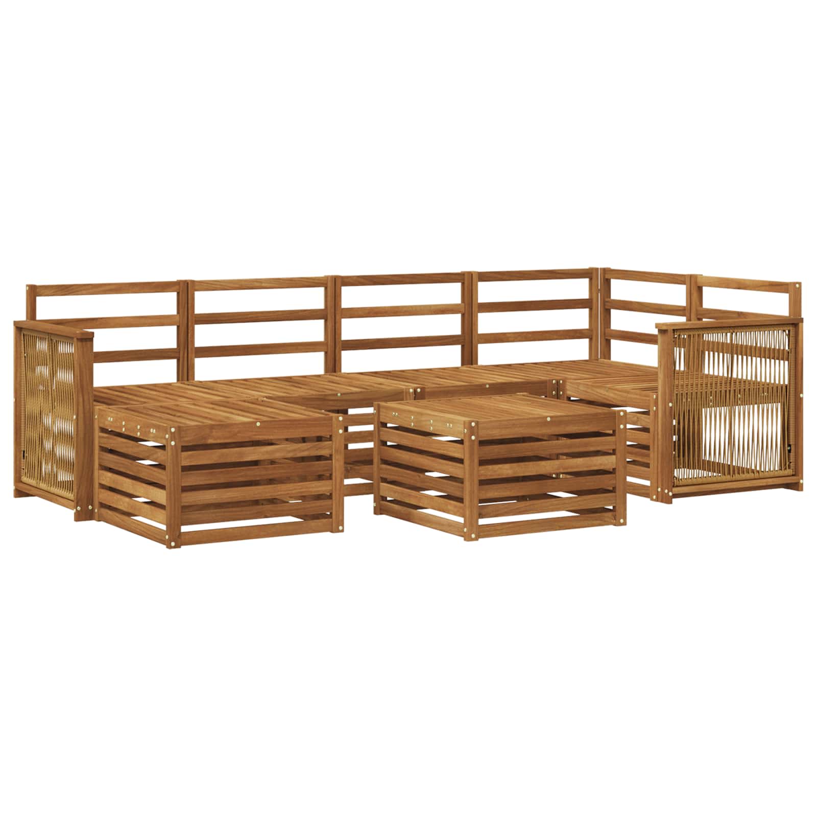 vidaXL Sofa-Sets Naturel Massief Acaciahout