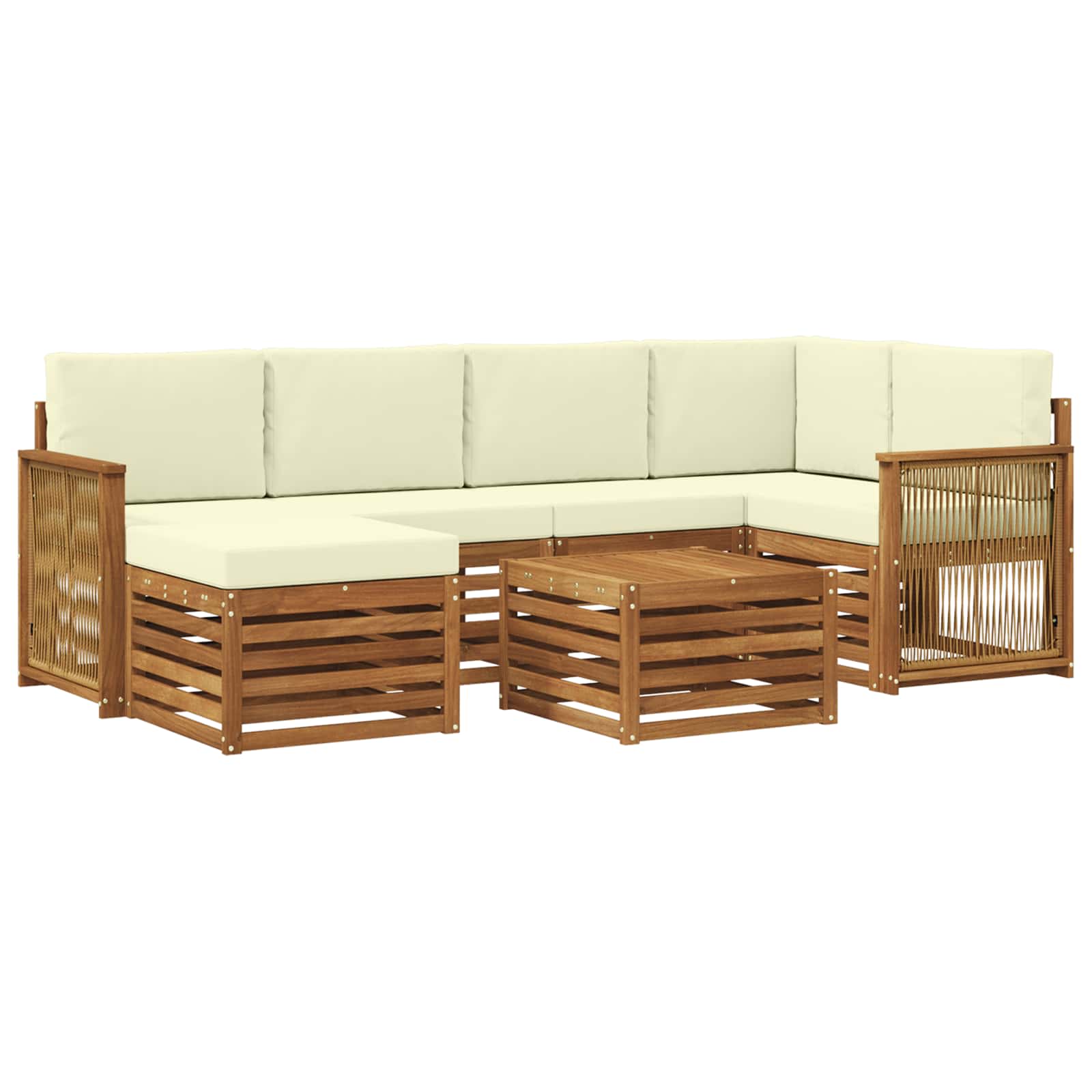 vidaXL Sofa-Sets Naturel Massief Acaciahout