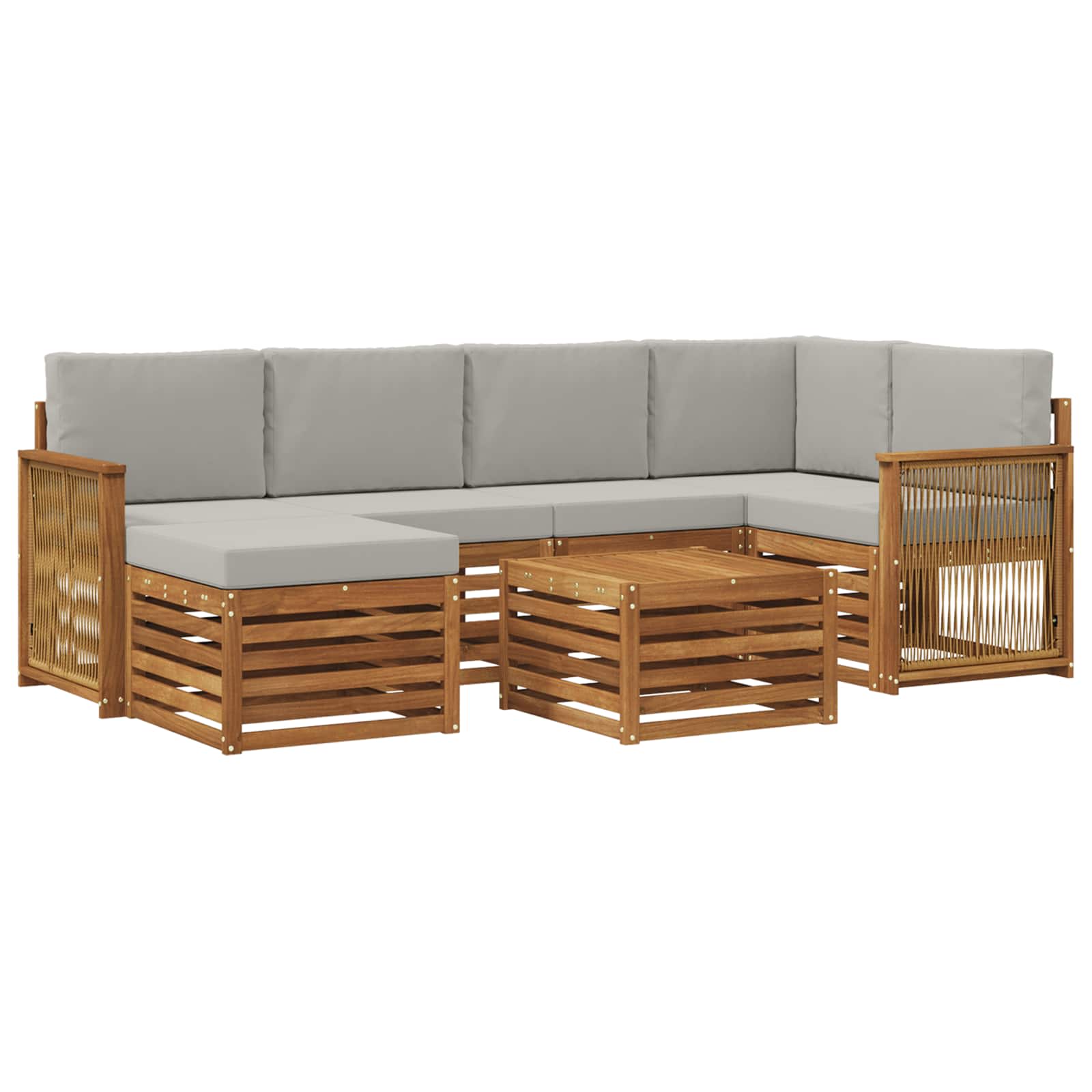 vidaXL Sofa-Sets Naturel Massief Acaciahout