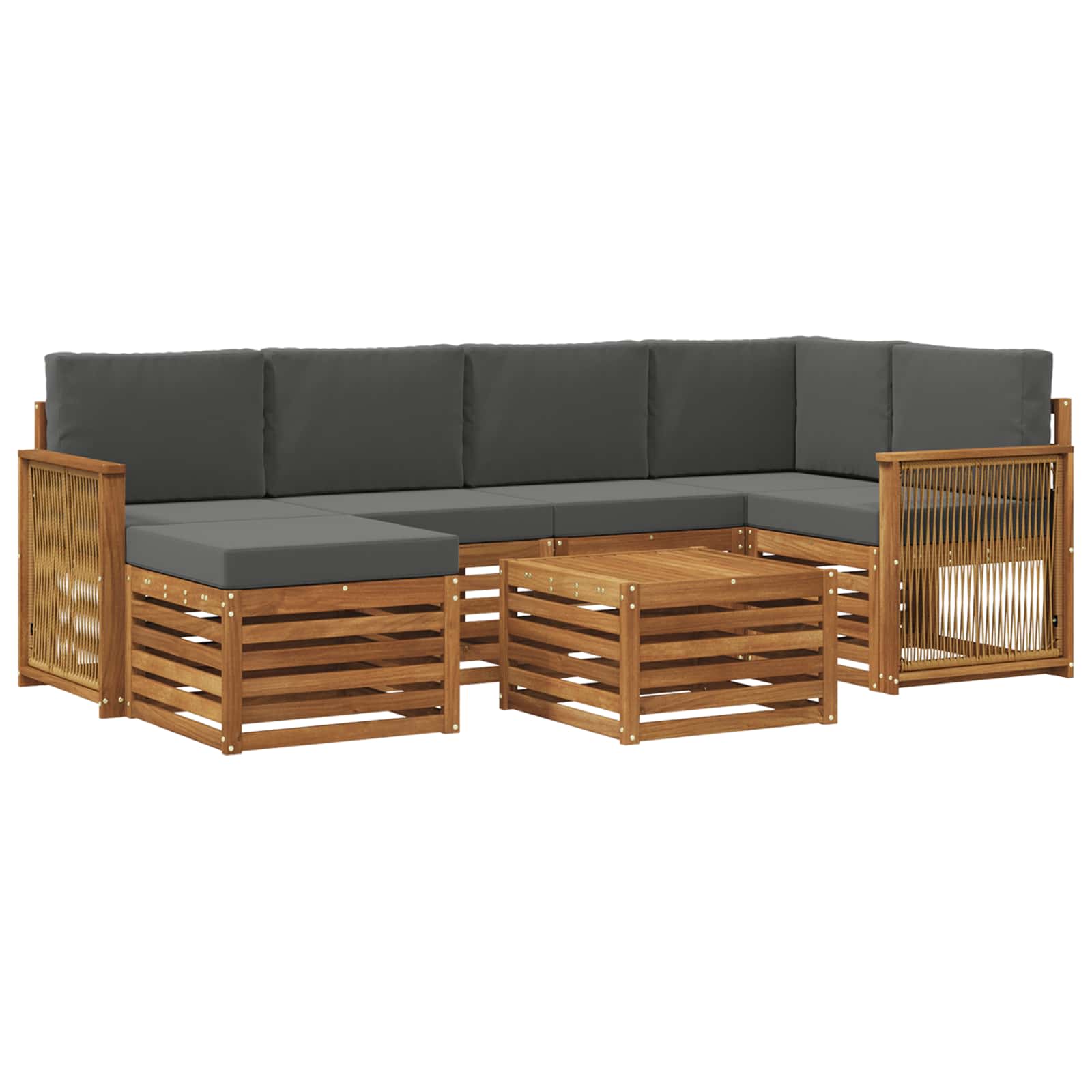 vidaXL Sofa-Sets Naturel Massief Acaciahout