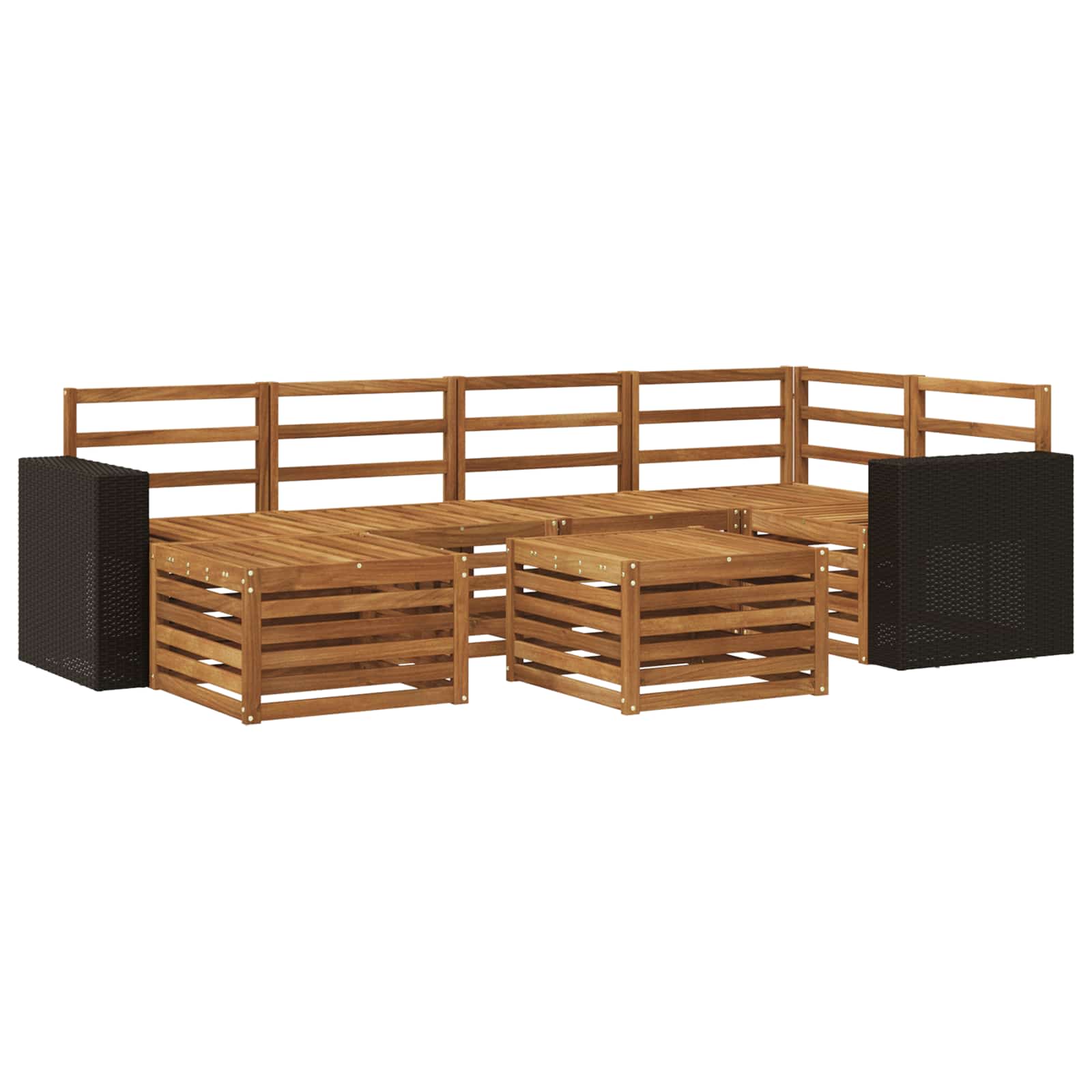 vidaXL Sofa-Sets Naturel Massief Acaciahout
