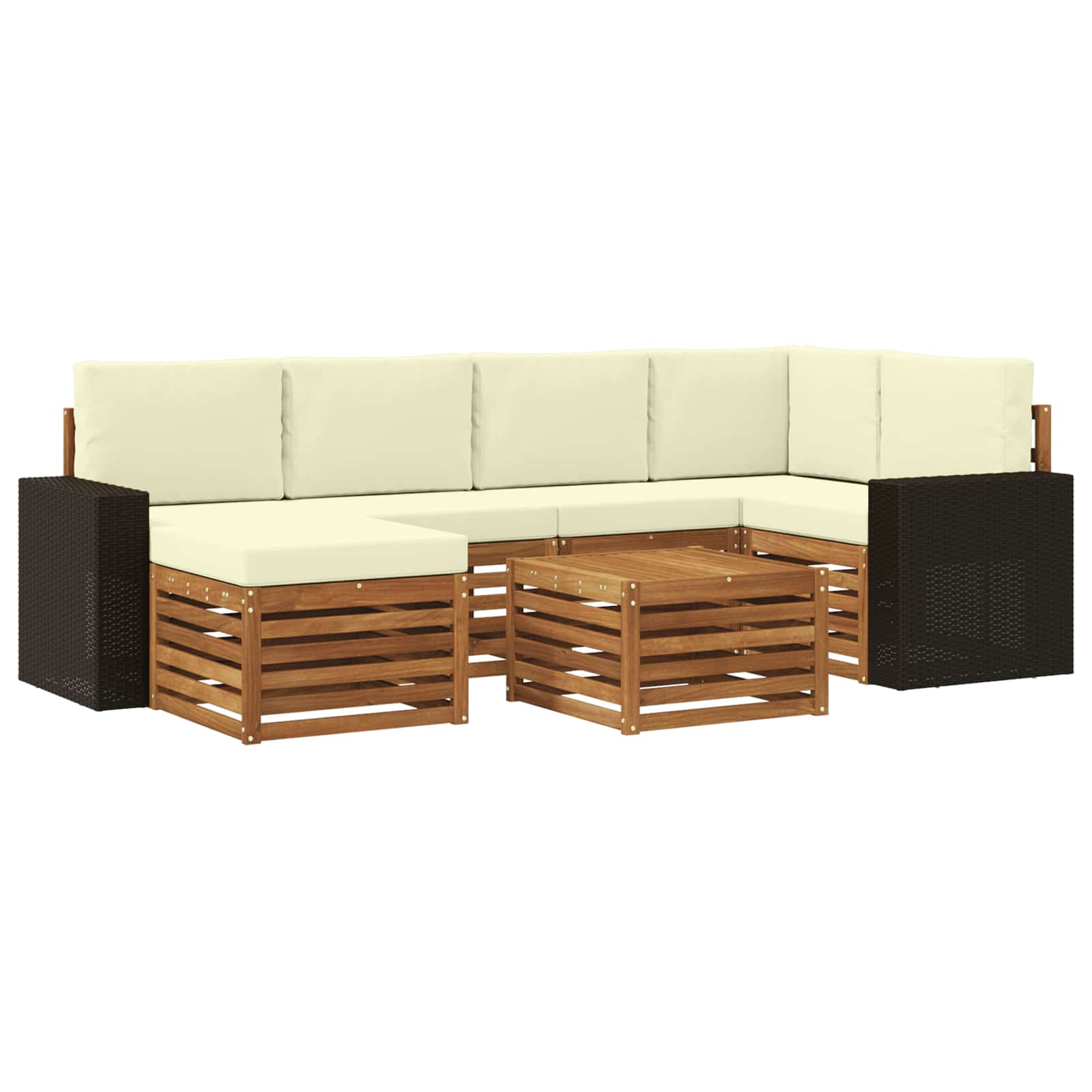 vidaXL Sofa-Sets Naturel Massief Acaciahout